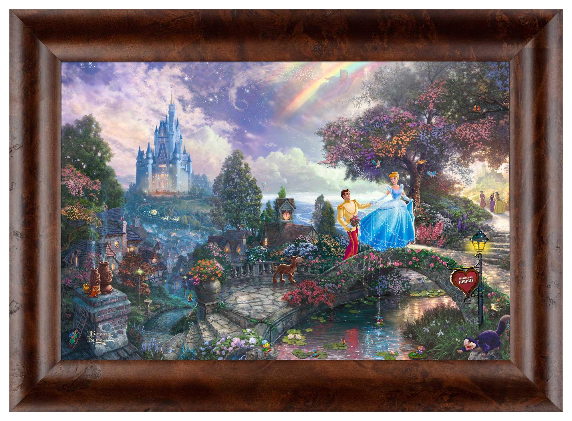 Disney Cinderella Wishes Upon A Dream - Personalized Framed Canvas