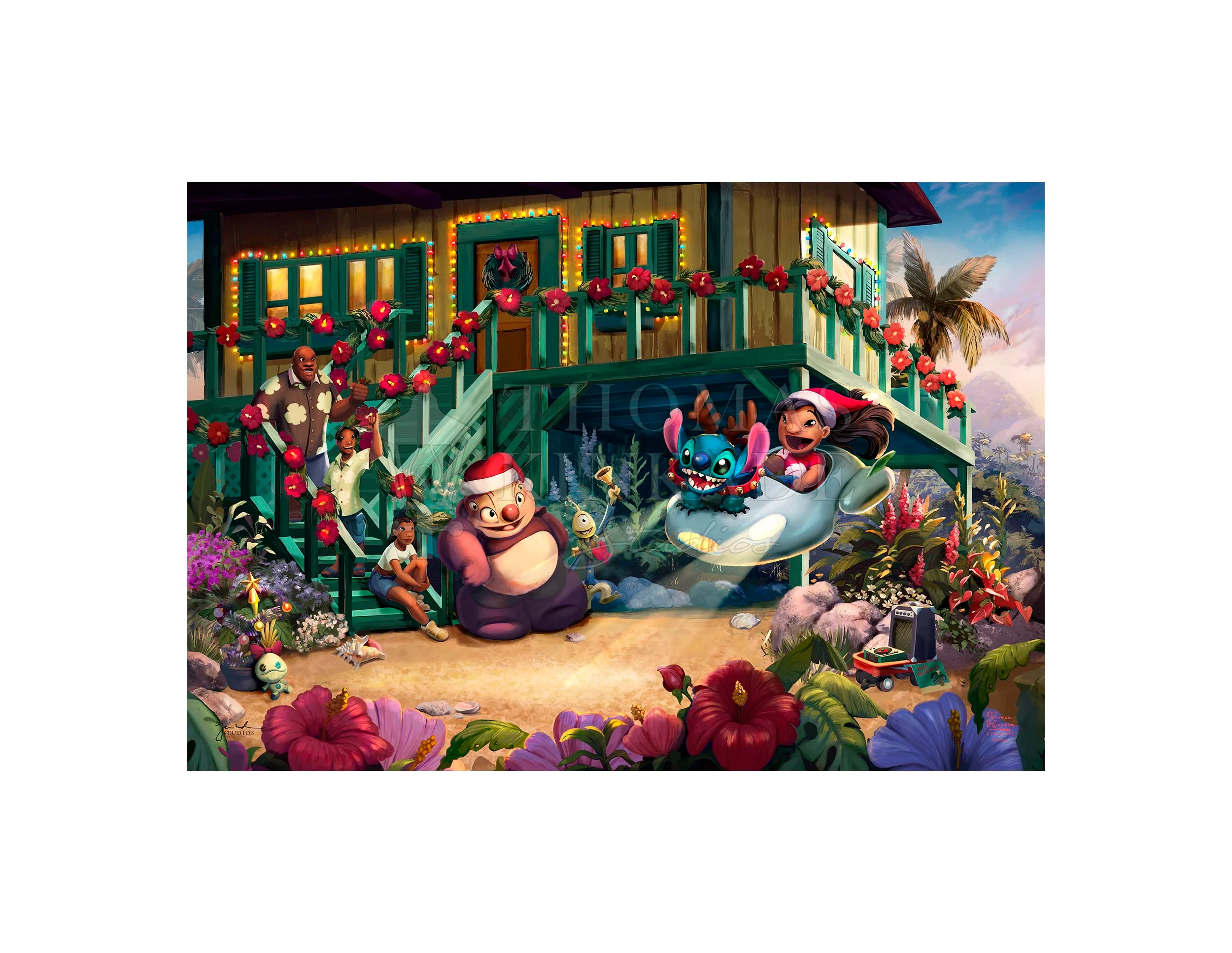 Disney Lilo and Stitch Aloha Christmas - Limited Edition Canvas - Image 2