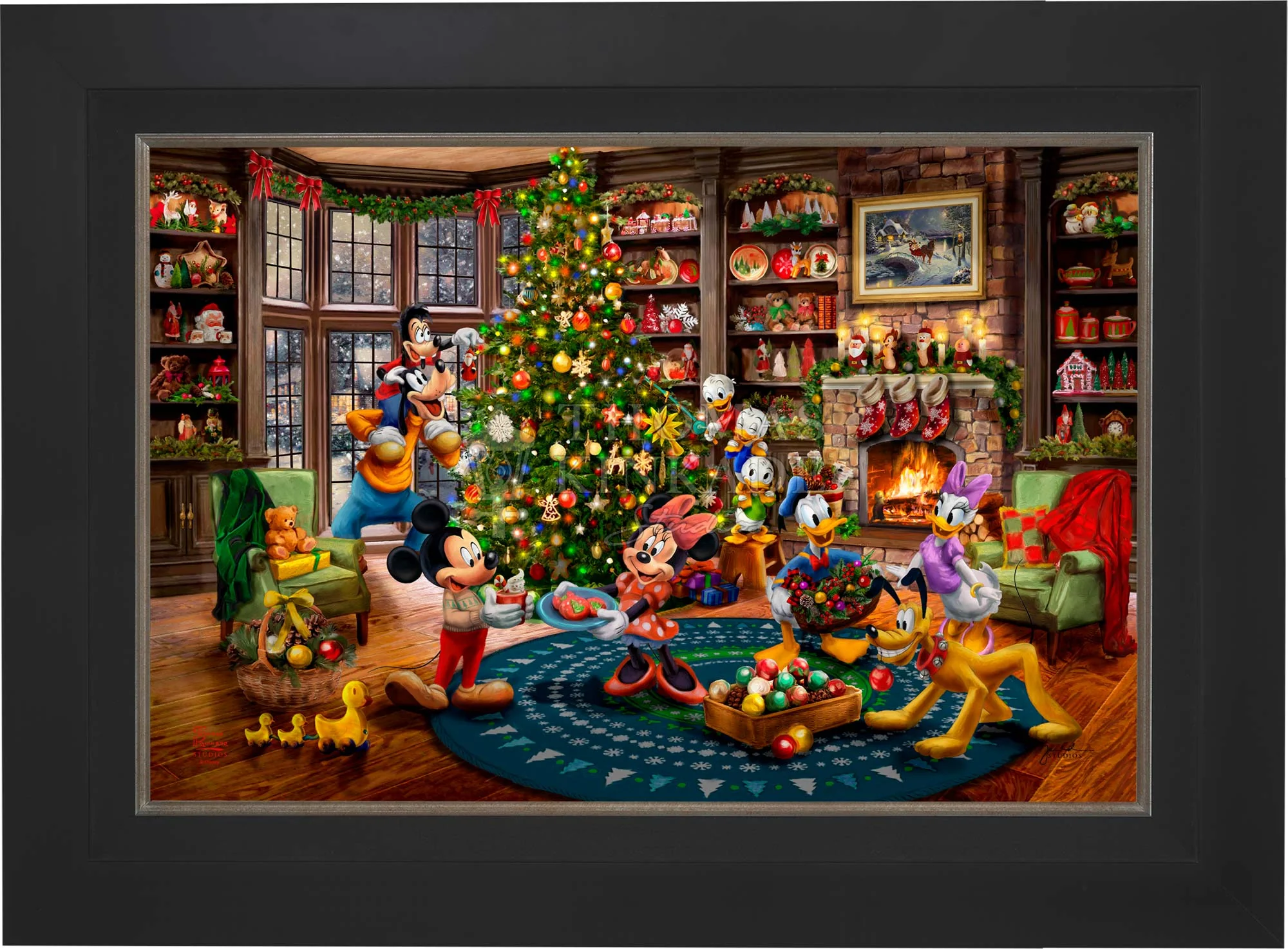 Disney Mickey and Minnie Trimming the Tree - Jewel Edition Art - Image 10