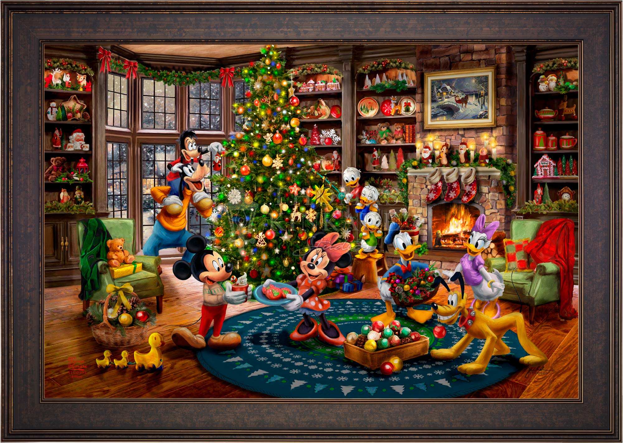 Disney Mickey and Minnie Trimming the Tree - Jewel Edition Art - Image 17