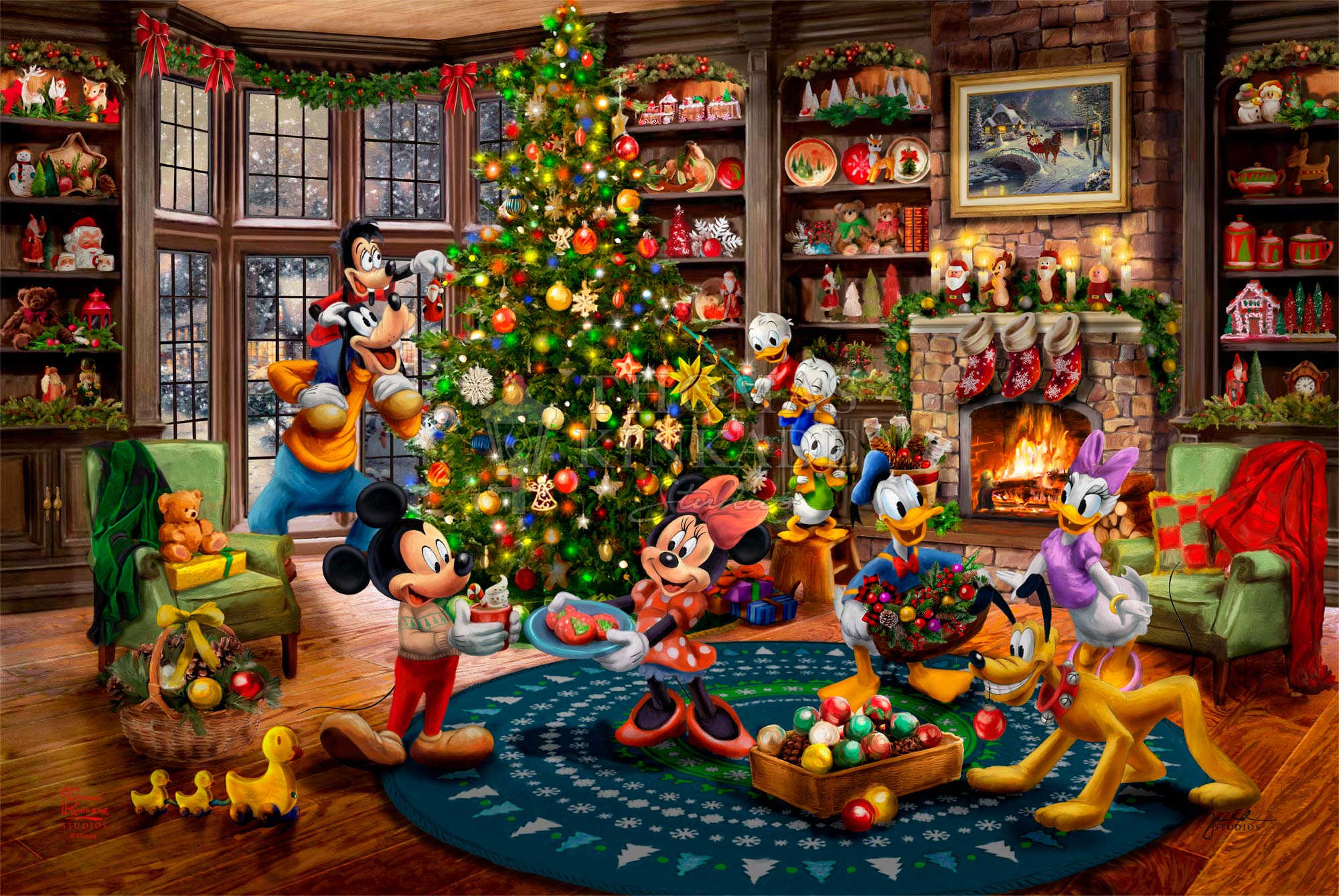 Disney Mickey and Minnie Trimming the Tree - MP Edition - Image 2