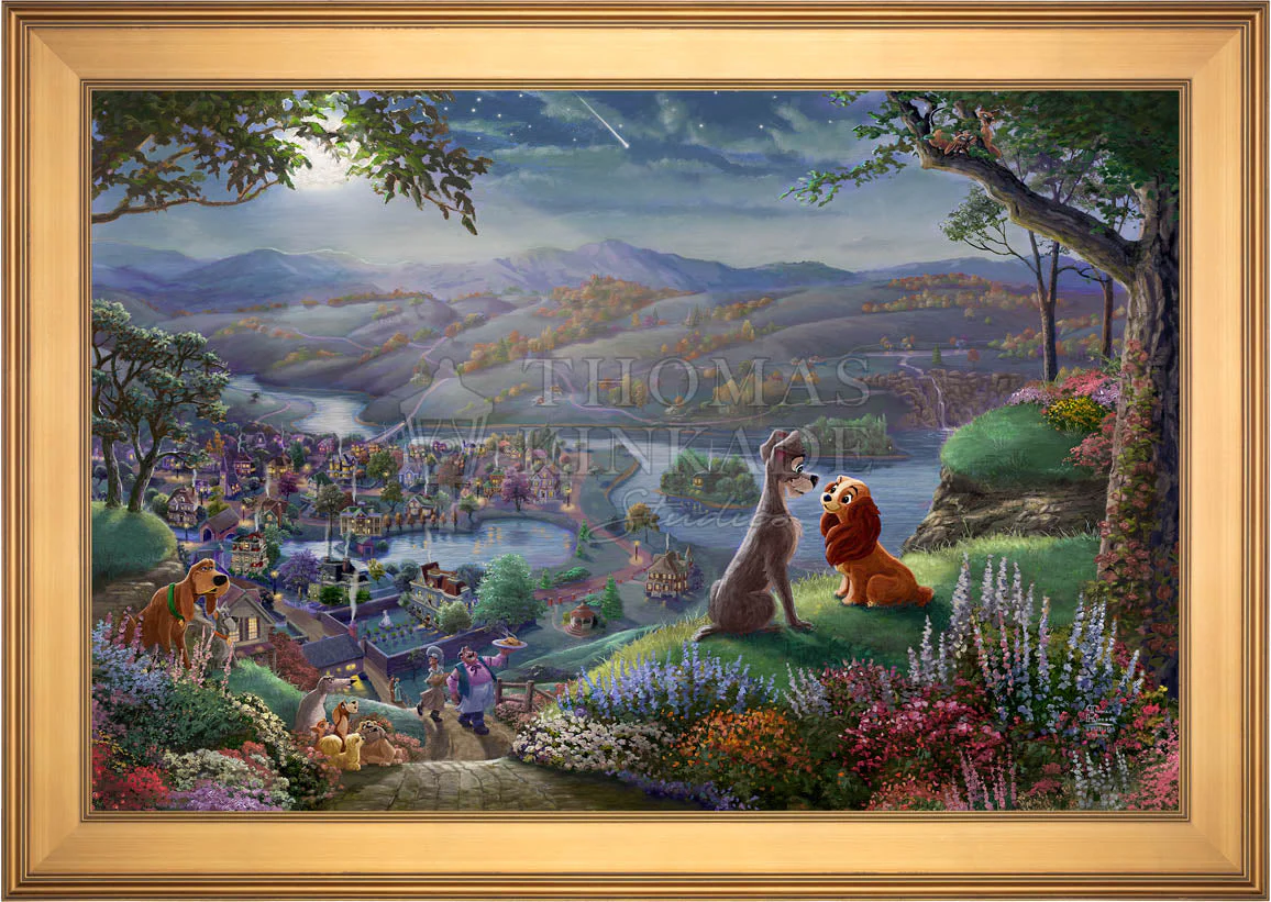 Disney Lady and the Tramp Falling in Love - Jewel Edition Art - Image 16