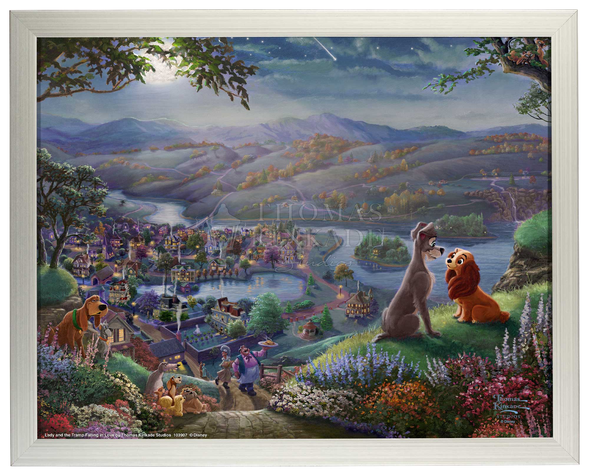 Disney Lady and the Tramp Falling In Love - Art Prints - Image 2