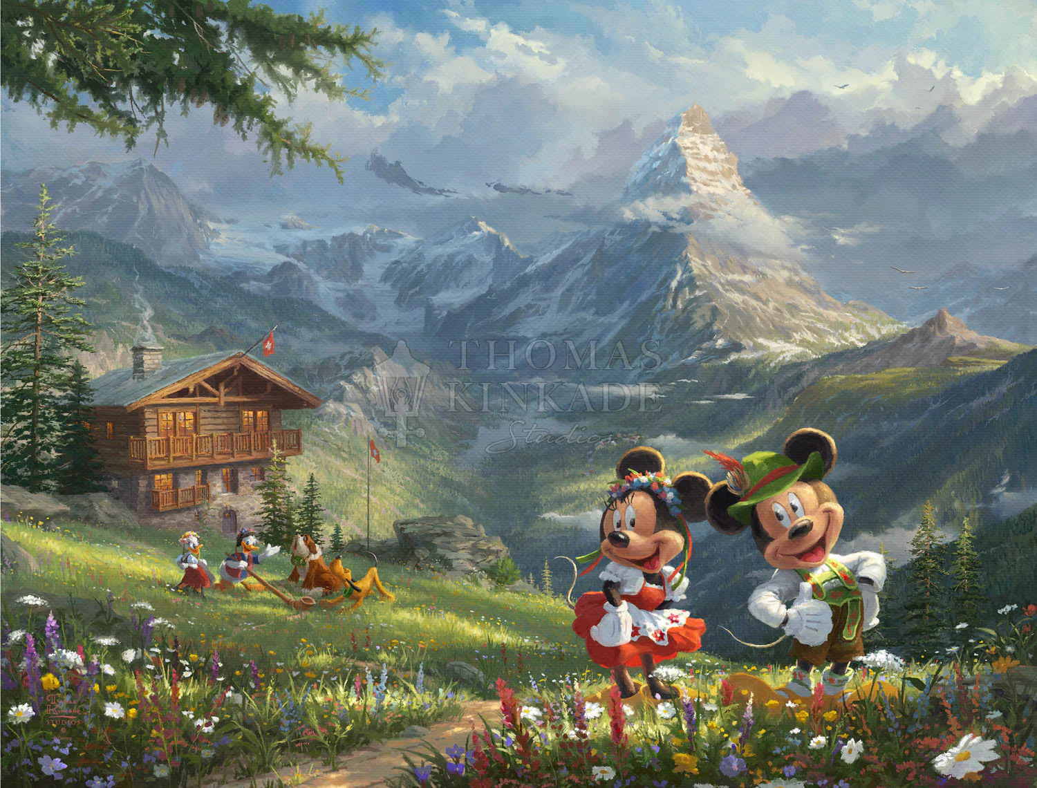 Disney Mickey and Minnie in the Alps - Jewel Edition Art - Image 17