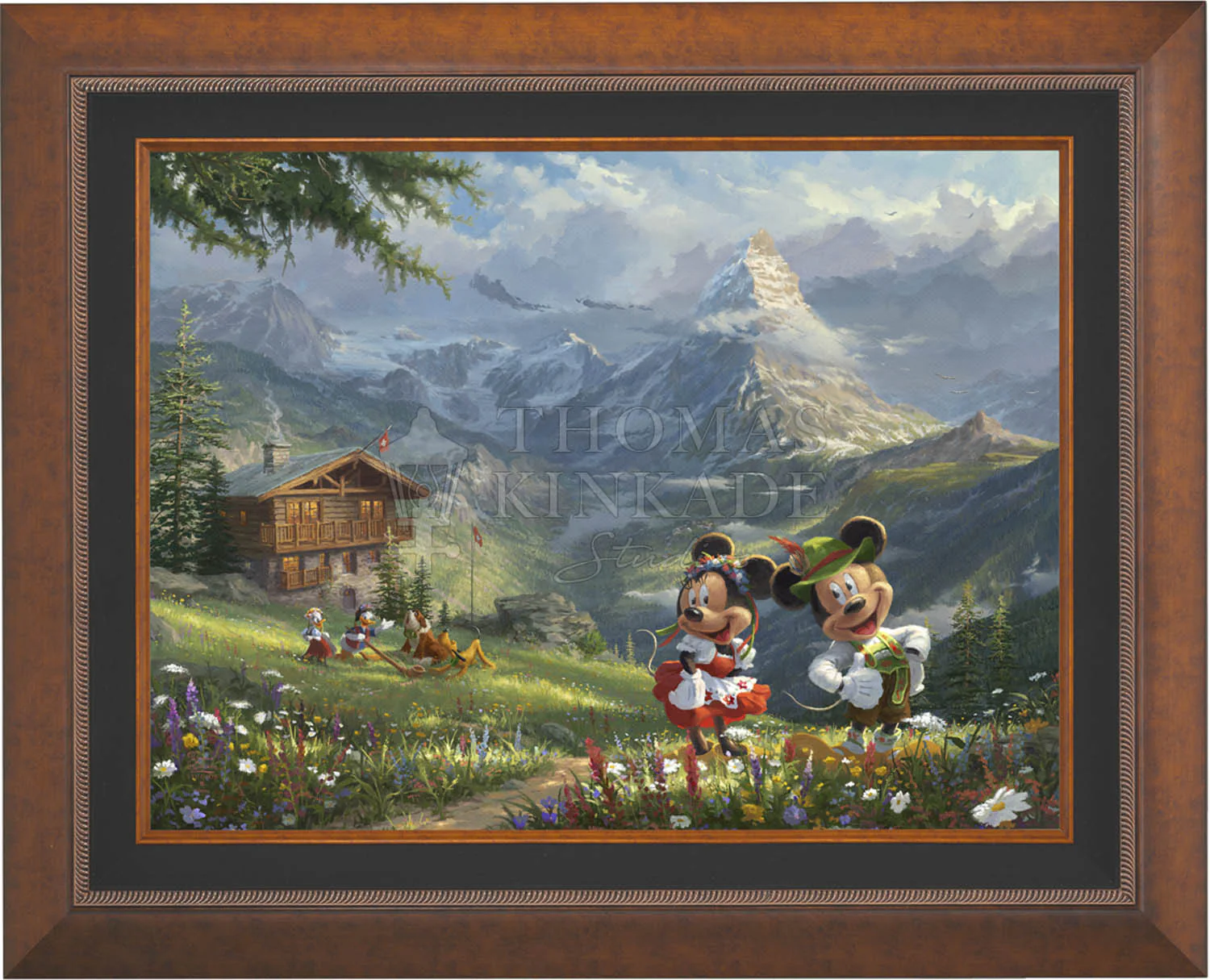 Disney Mickey and Minnie in the Alps - Jewel Edition Art - Image 3