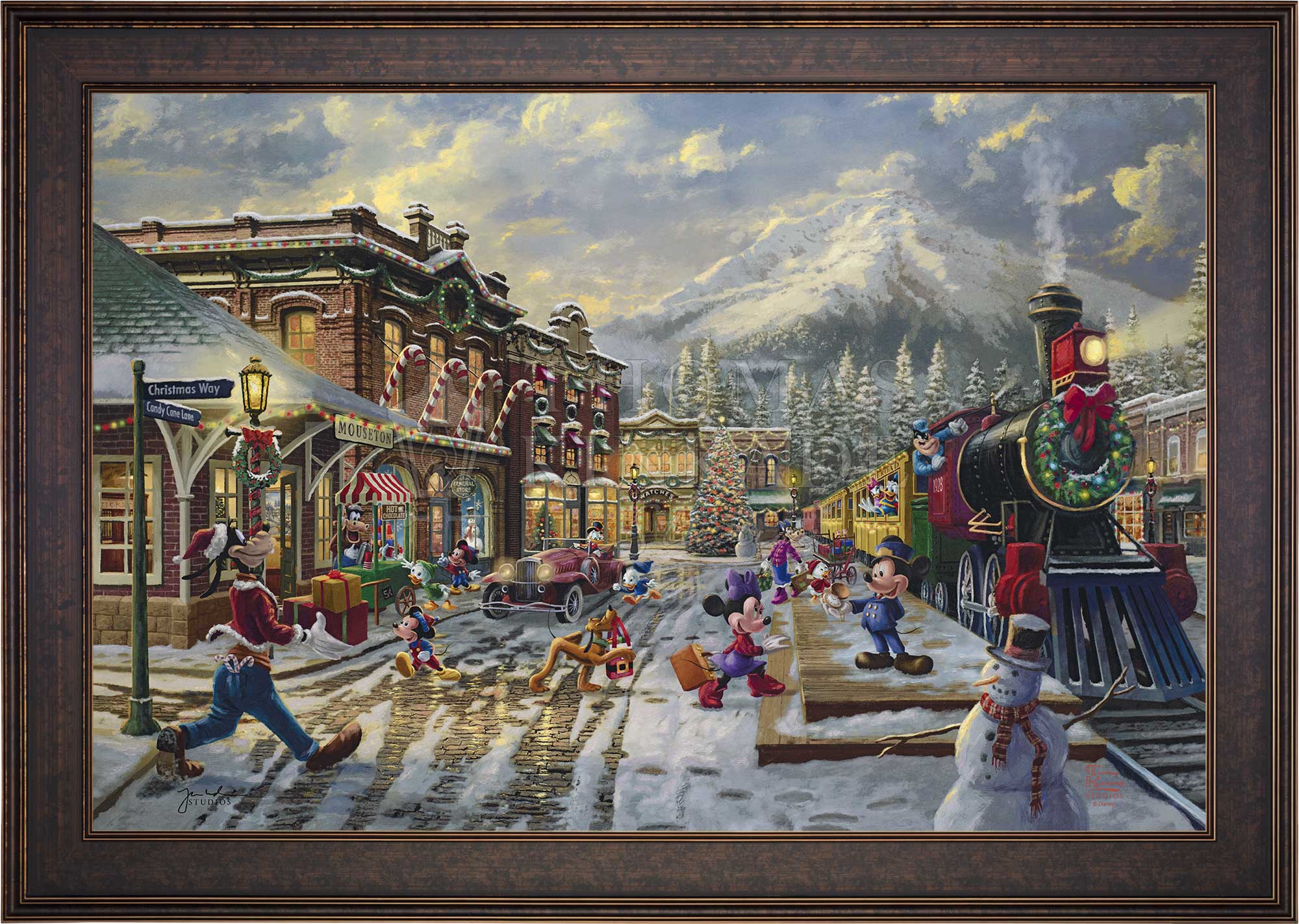 Disney Mickey and Minnie Candy Cane Express - Limited Edition Canvas - Image 13