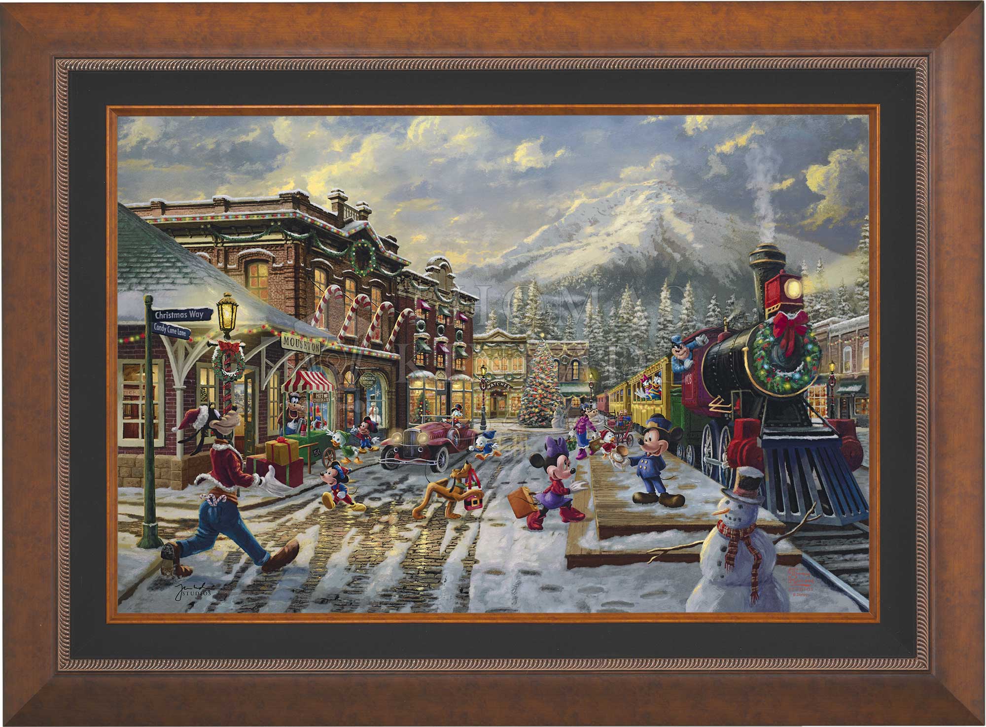 Disney Mickey and Minnie Candy Cane Express - Limited Edition Canvas - Image 3