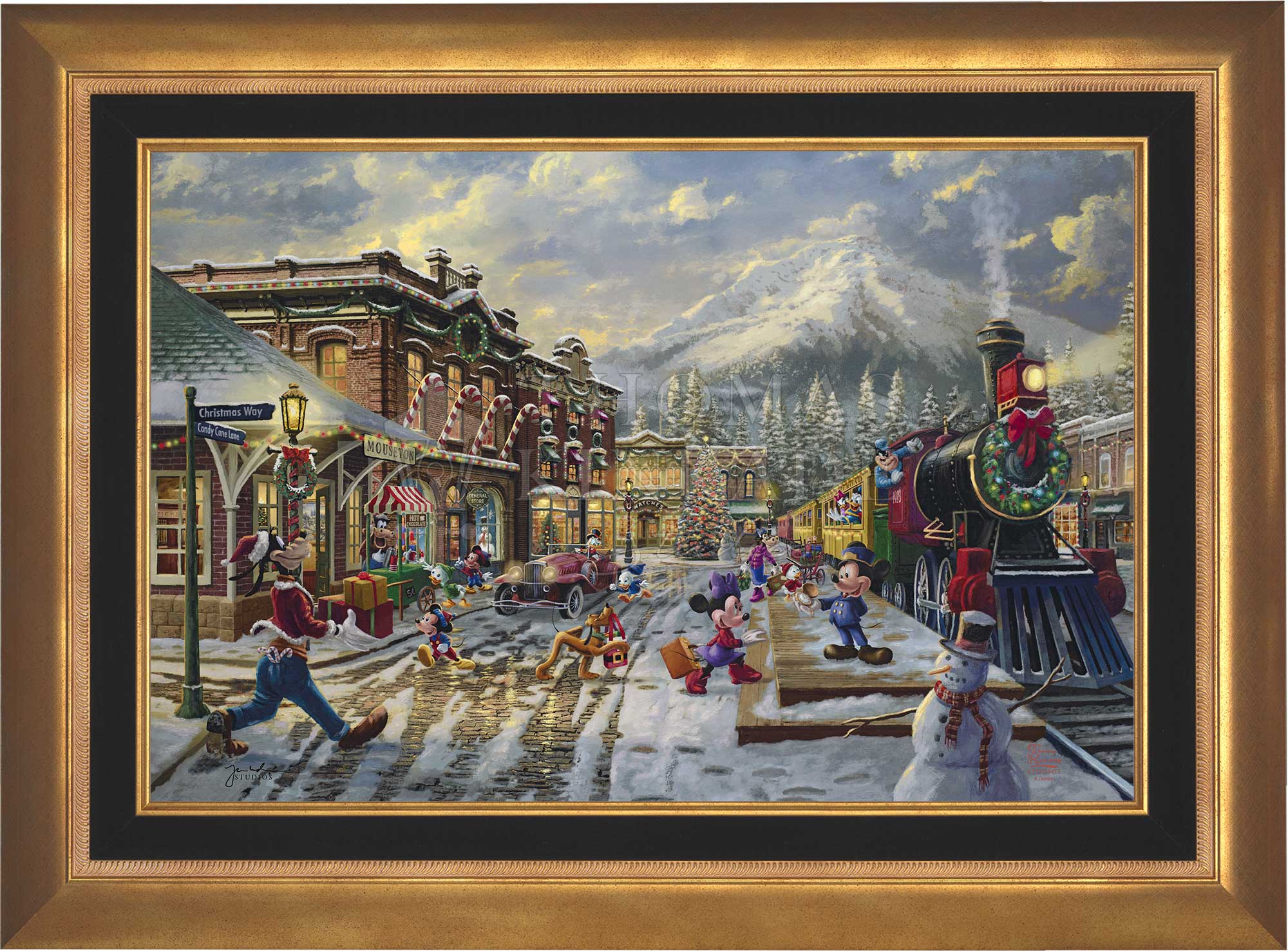 Disney Mickey and Minnie Candy Cane Express - Limited Edition Canvas - Image 4