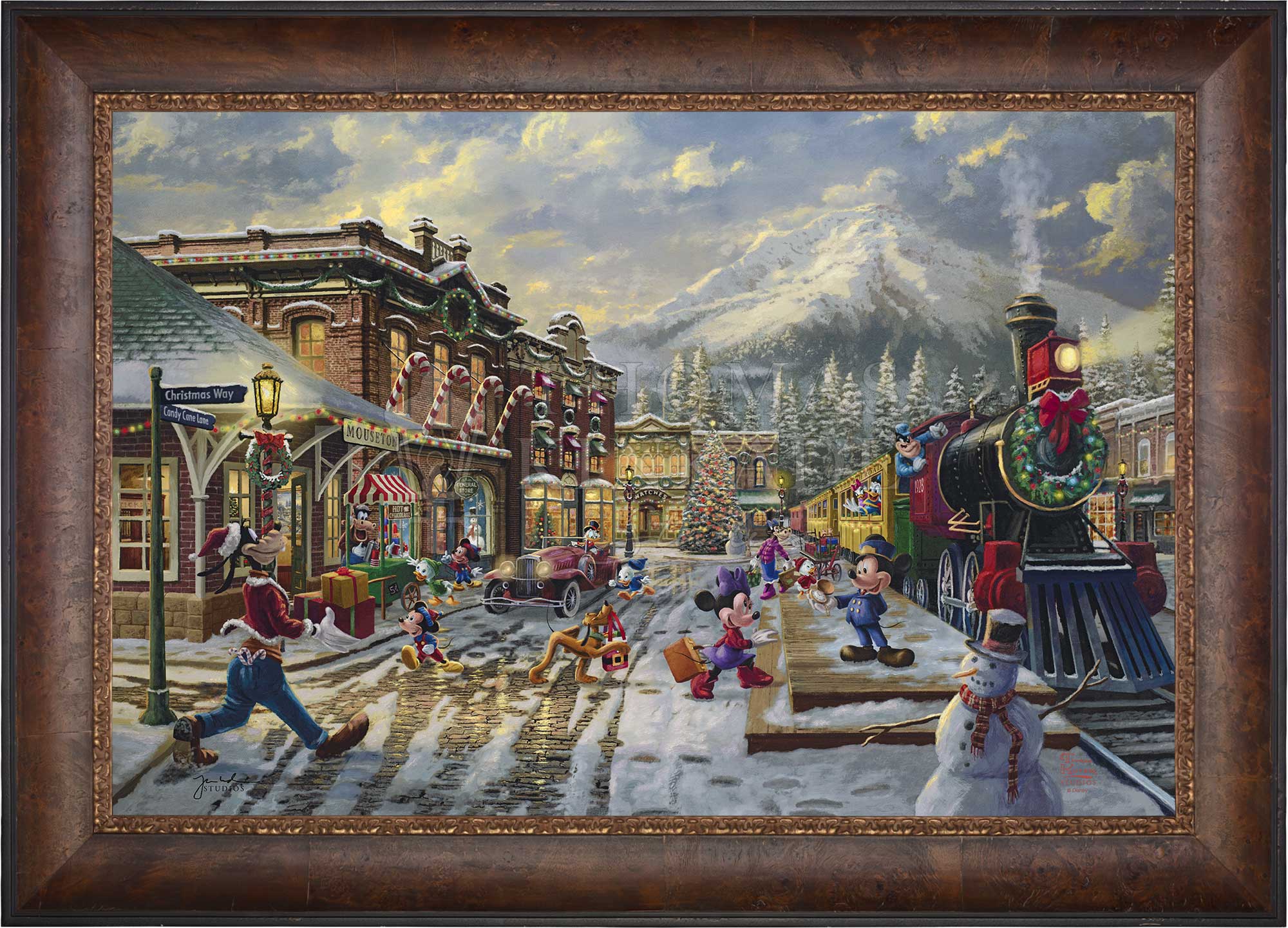 Disney Mickey and Minnie Candy Cane Express - Limited Edition Canvas - Image 6