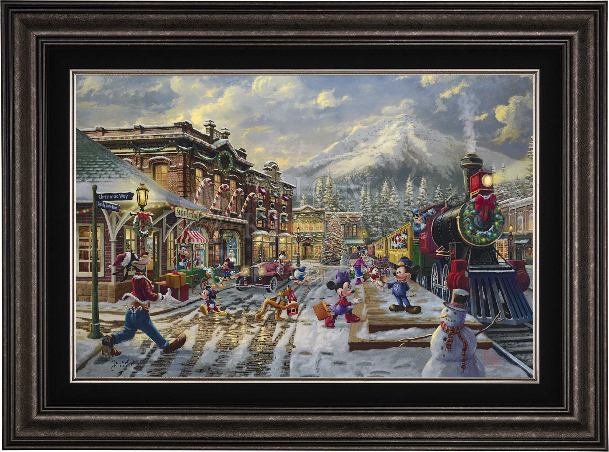 Disney Mickey and Minnie Candy Cane Express - Limited Edition Canvas - Image 9