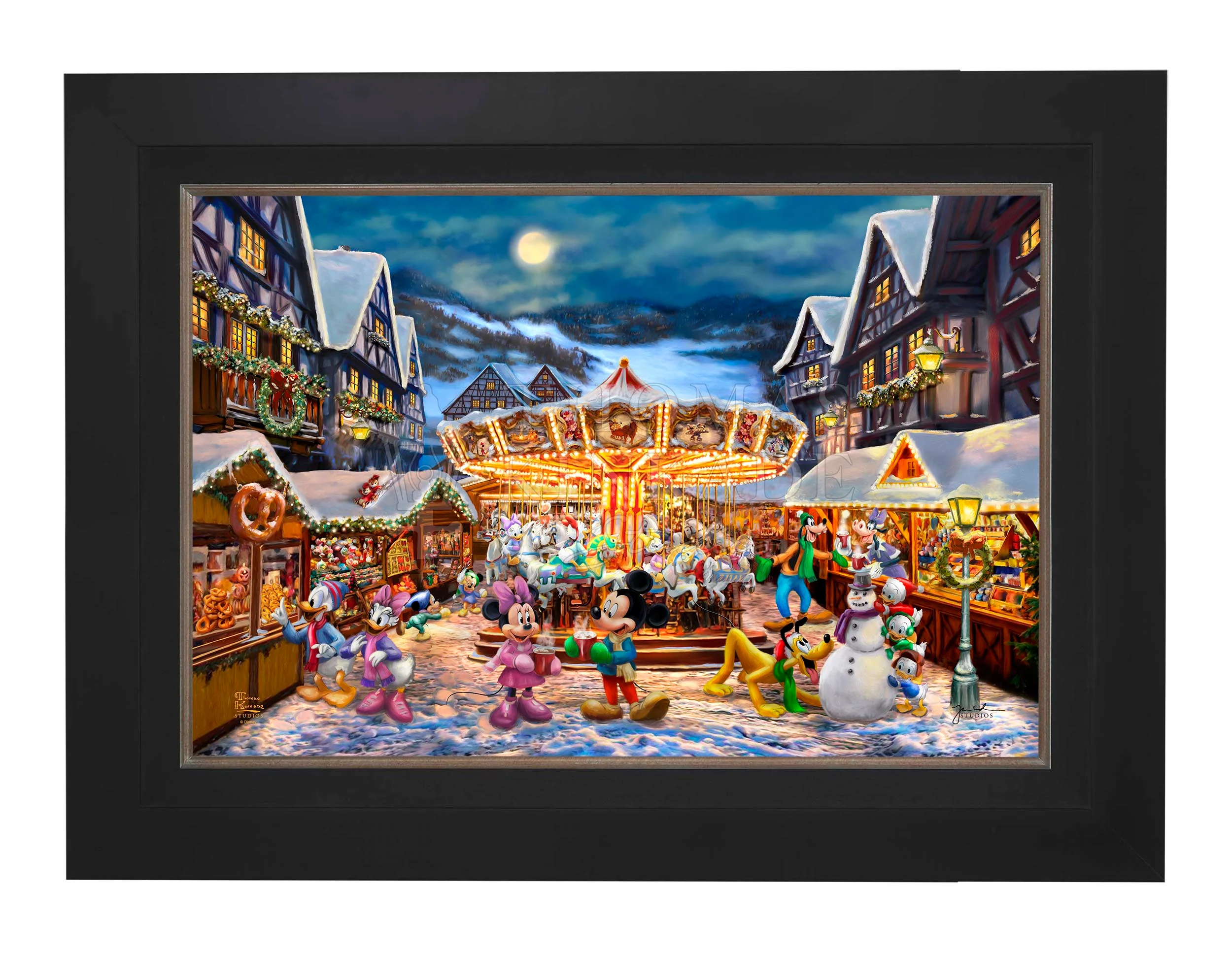 Disney Mickey and Minnie Christmas Market - Limited Edition Canvas - Image 10