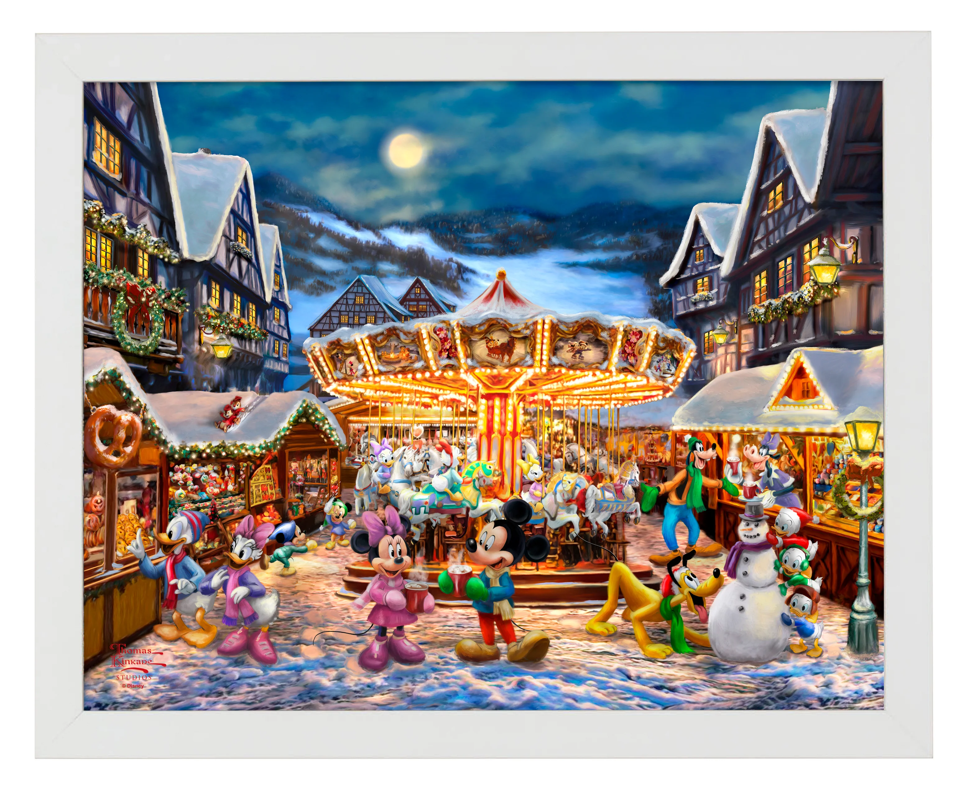 Disney Mickey and Minnie Christmas Market - Art Prints - Image 2