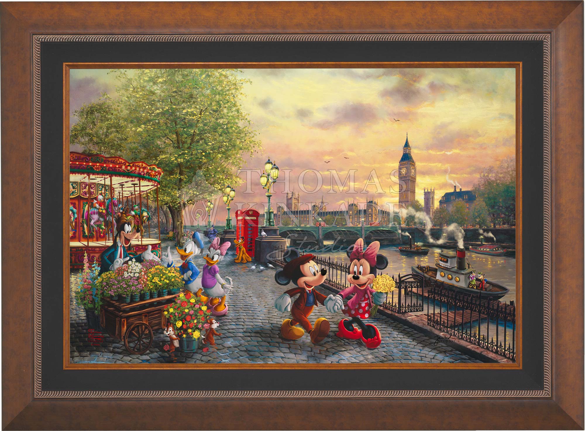 Disney Mickey and Minnie in London - Jewel Edition Art - Image 3