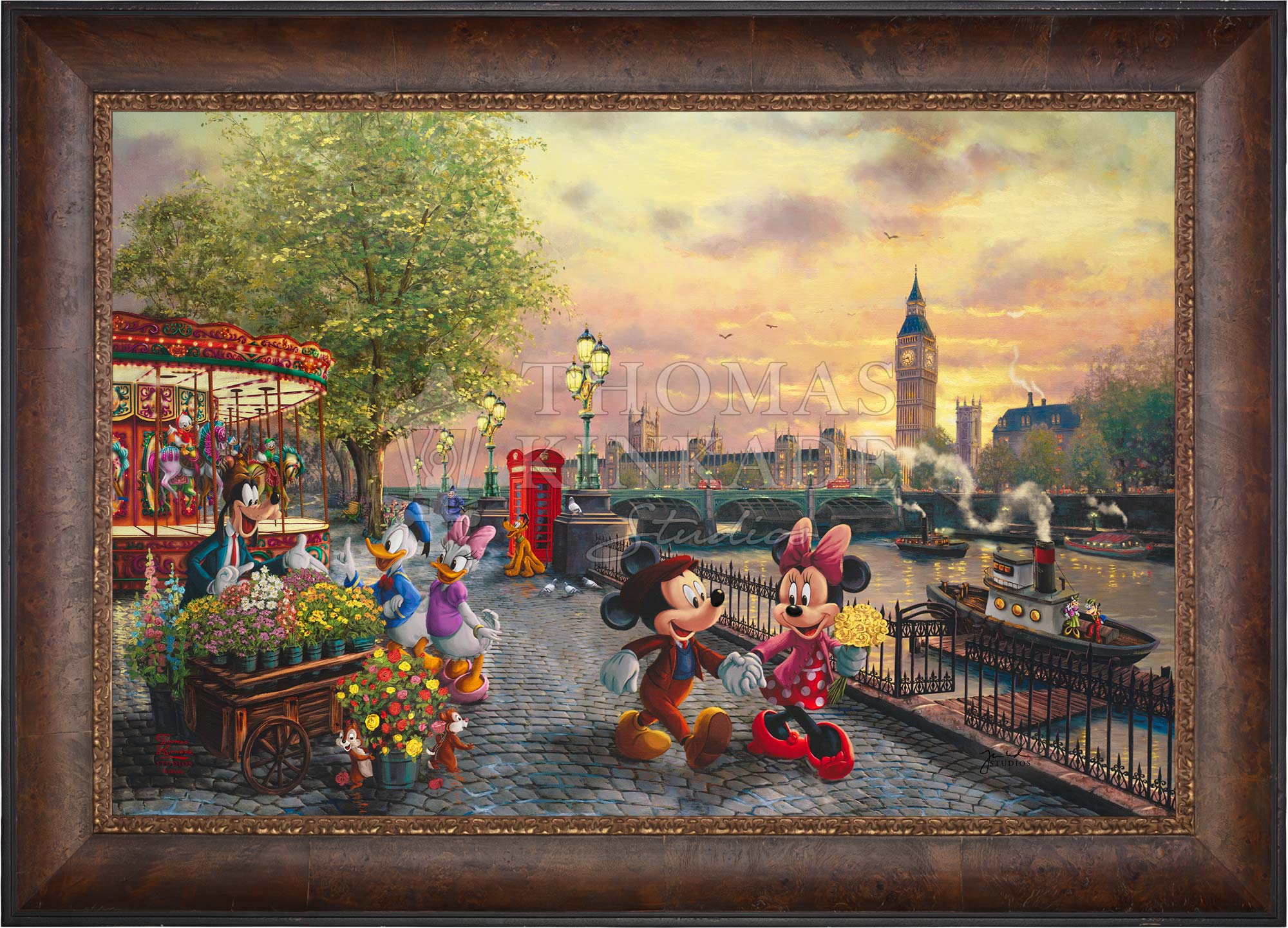 Disney Mickey and Minnie in London - Jewel Edition Art - Image 7