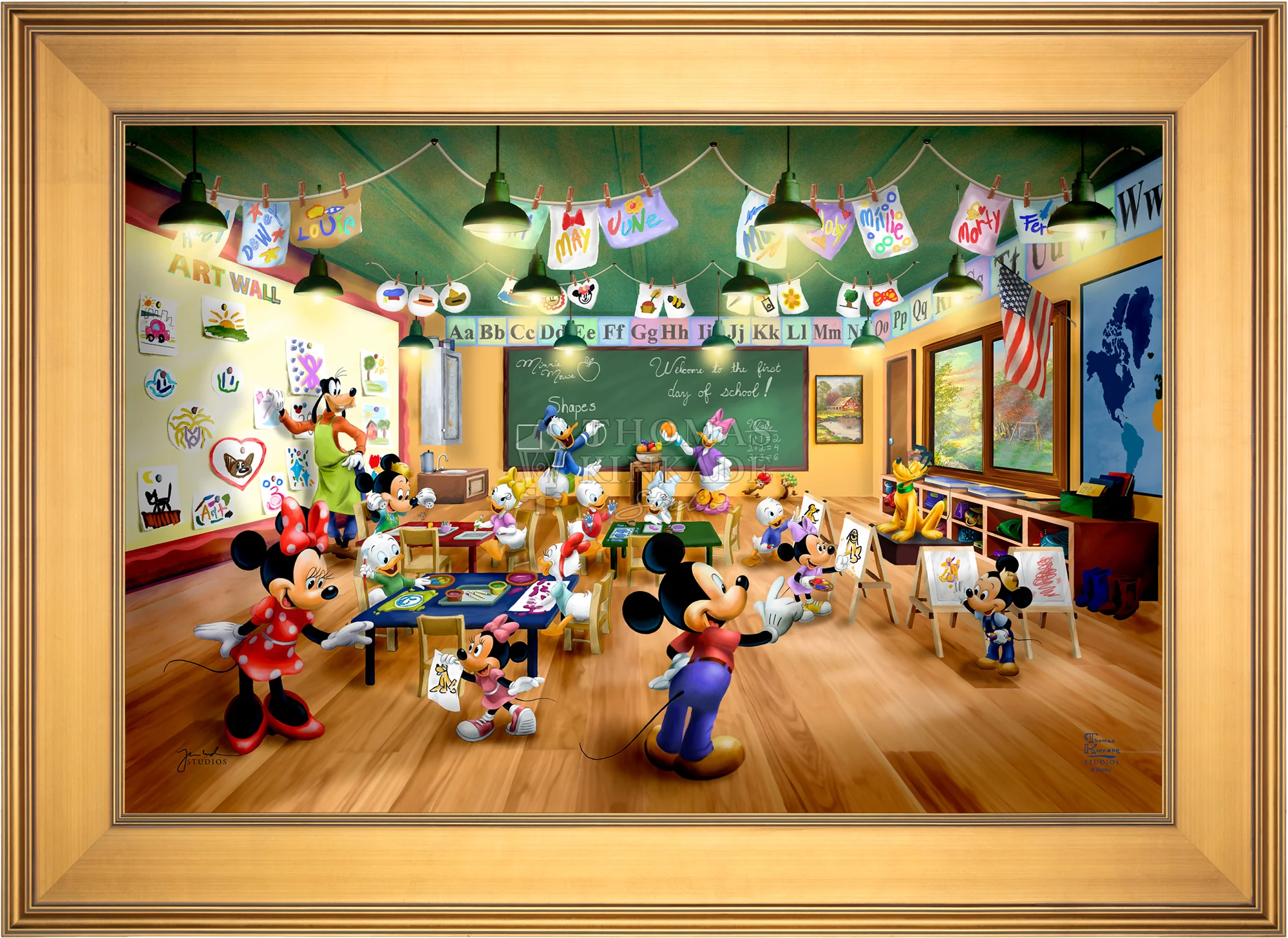Disney Mickey and Minnie Schoolhouse - Limited Edition Canvas - Image 22
