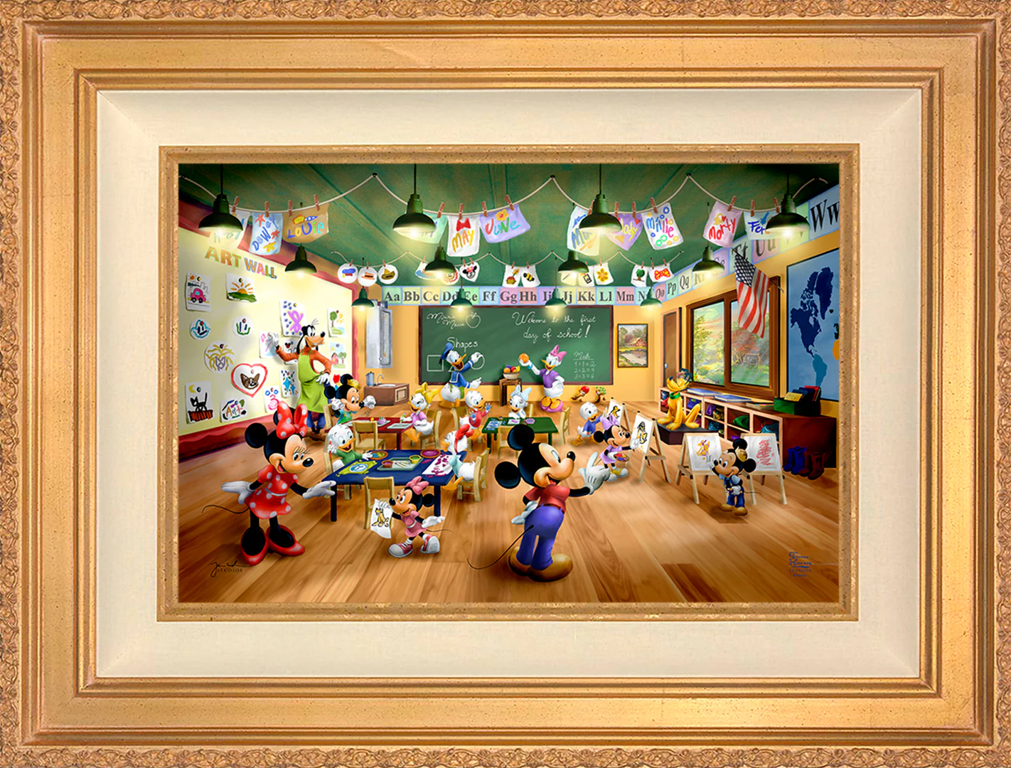 Disney Mickey and Minnie Schoolhouse - Limited Edition Canvas - Image 3