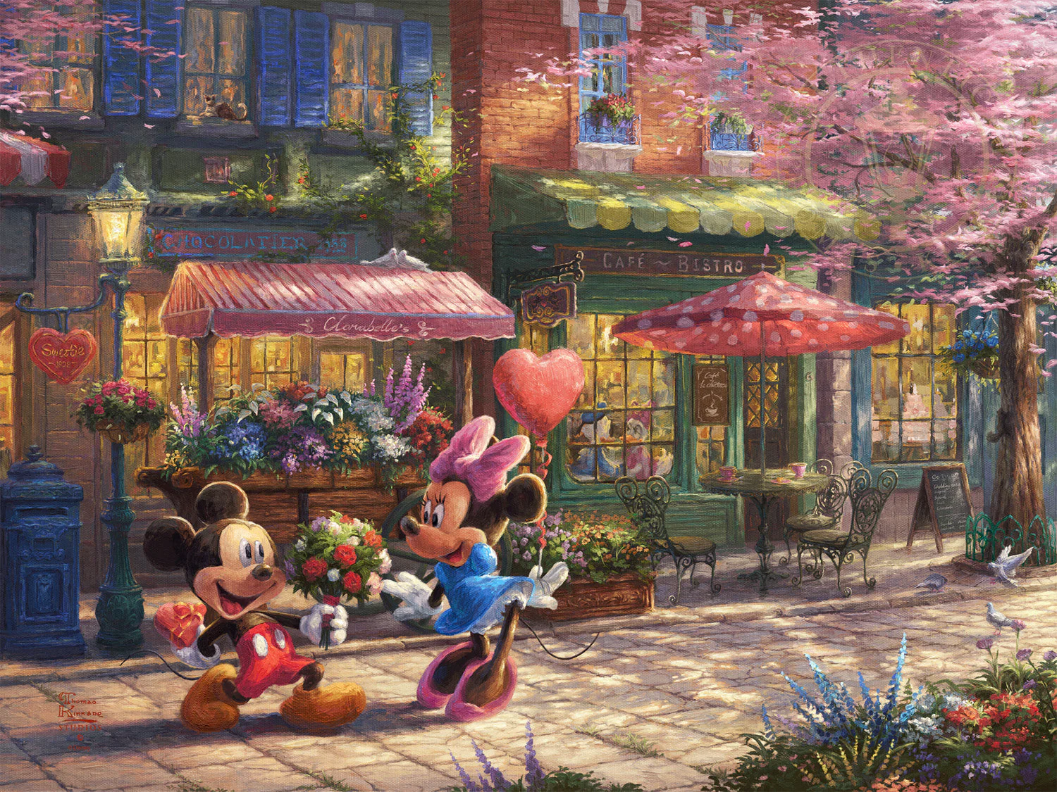 Disney Mickey and Minnie - Sweetheart Café - Limited Edition Canvas - Image 18