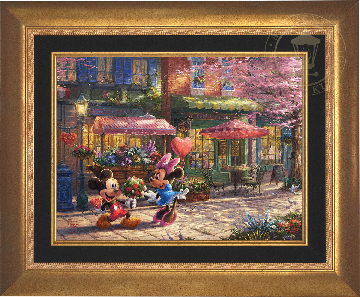 Disney Mickey and Minnie - Sweetheart Café - Limited Edition Canvas - Image 4