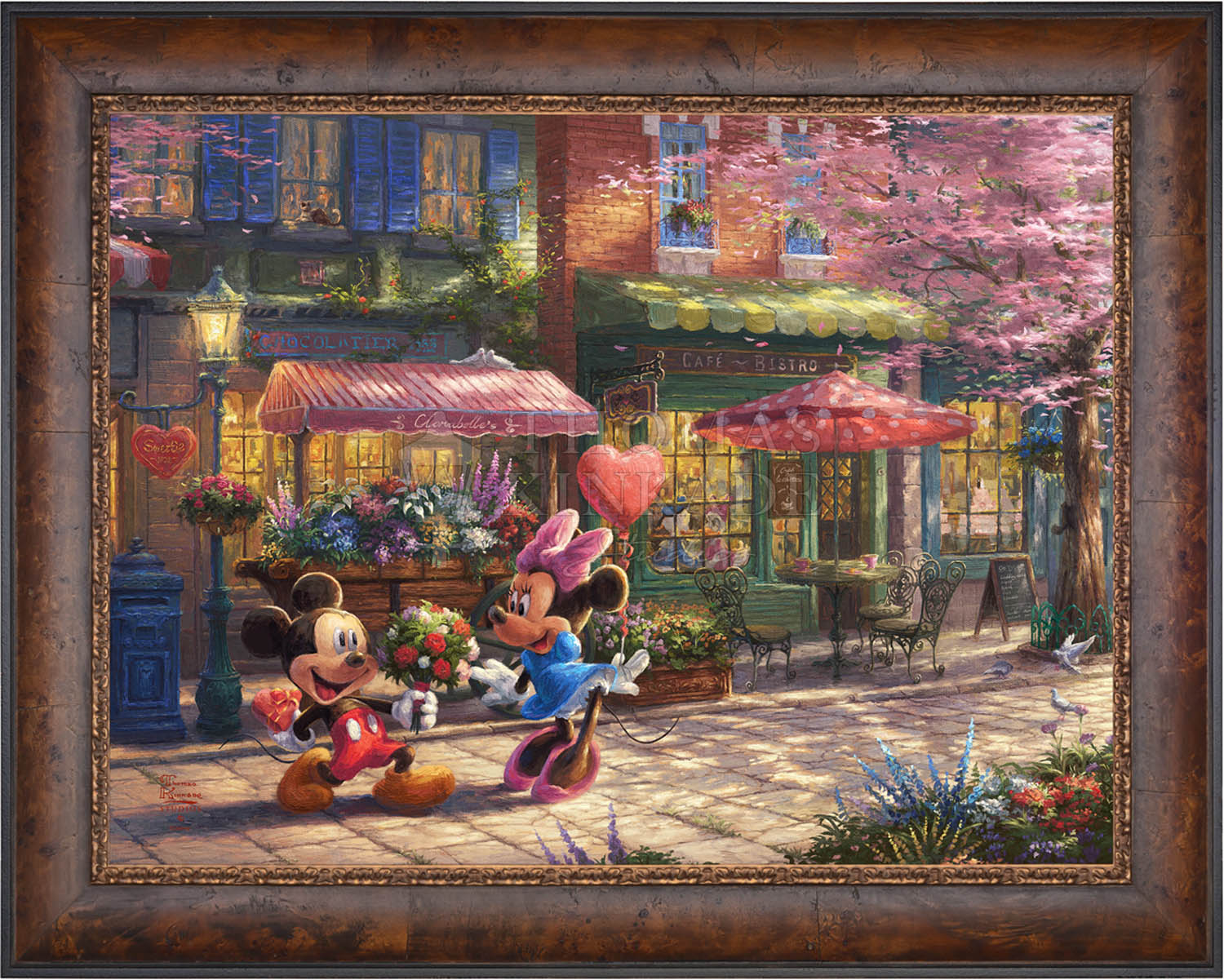 Disney Mickey and Minnie - Sweetheart Café - Limited Edition Canvas - Image 7