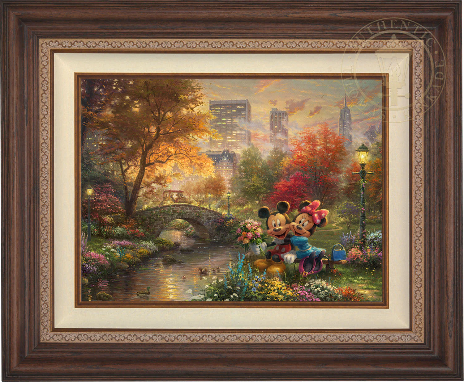Disney Mickey and Minnie - Sweetheart Central Park - Limited Edition Canvas - Image 11