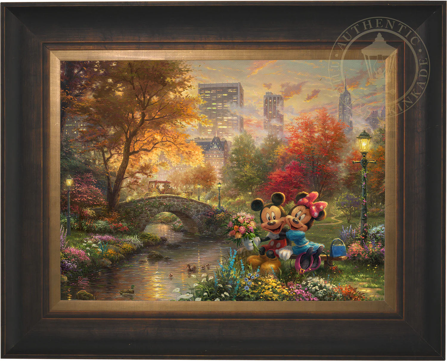 Disney Mickey and Minnie - Sweetheart Central Park - Limited Edition Canvas - Image 12