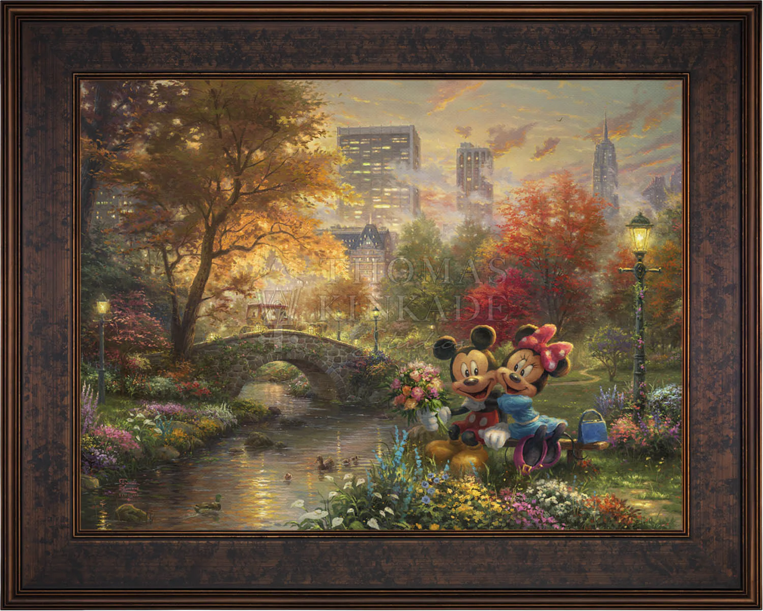 Disney Mickey and Minnie - Sweetheart Central Park - Limited Edition Canvas - Image 13