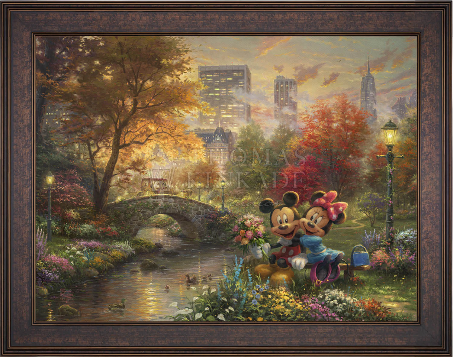 Disney Mickey and Minnie - Sweetheart Central Park - Limited Edition Canvas - Image 14