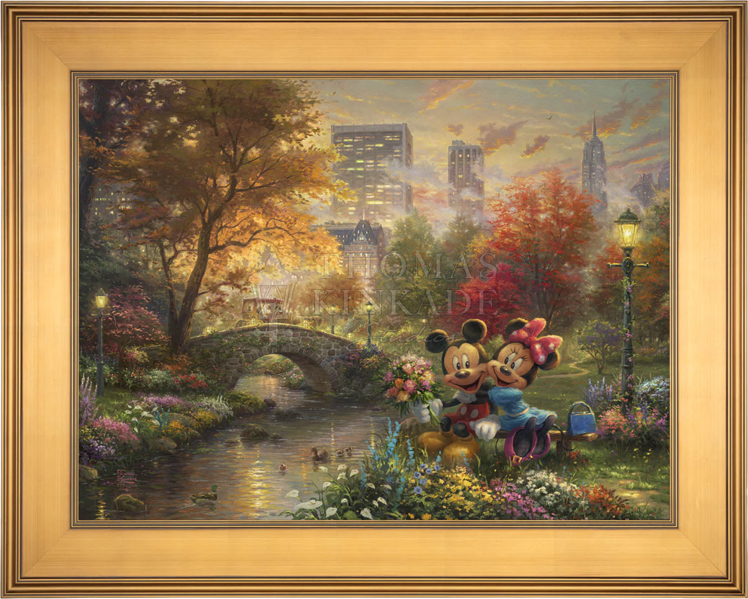 Disney Mickey and Minnie - Sweetheart Central Park - Limited Edition Canvas - Image 15