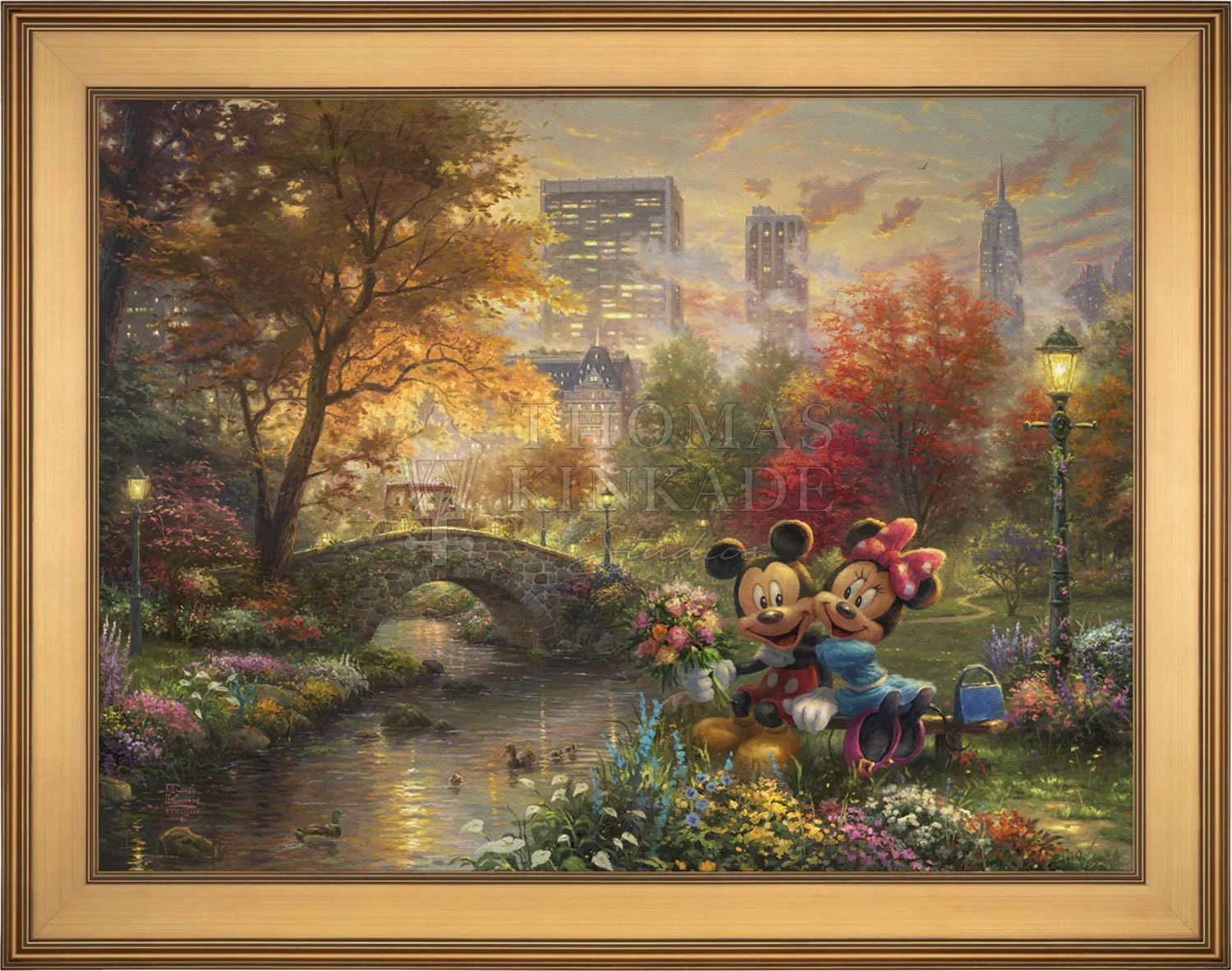 Disney Mickey and Minnie - Sweetheart Central Park - Limited Edition Canvas - Image 16