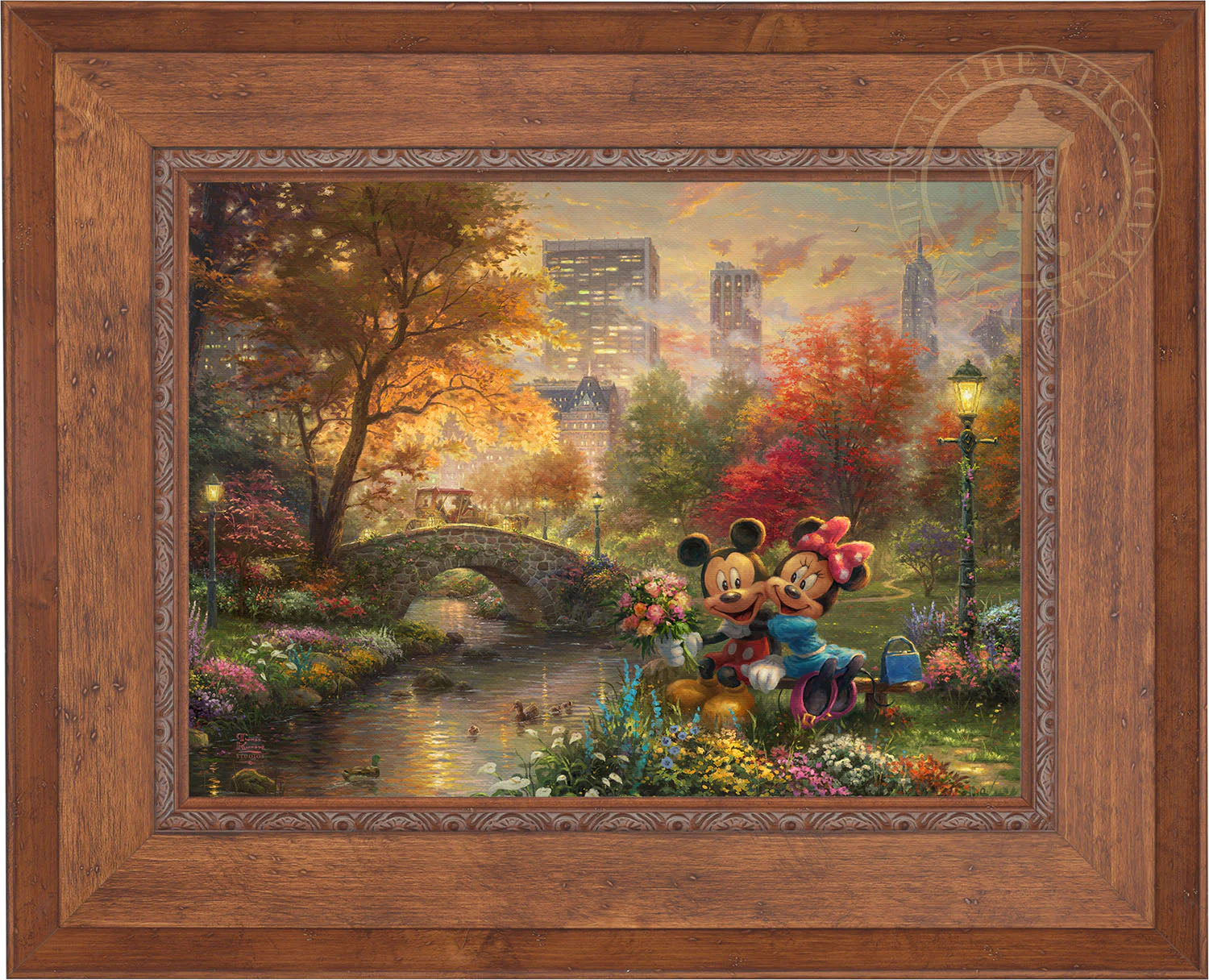 Disney Mickey and Minnie - Sweetheart Central Park - Limited Edition Canvas - Image 17