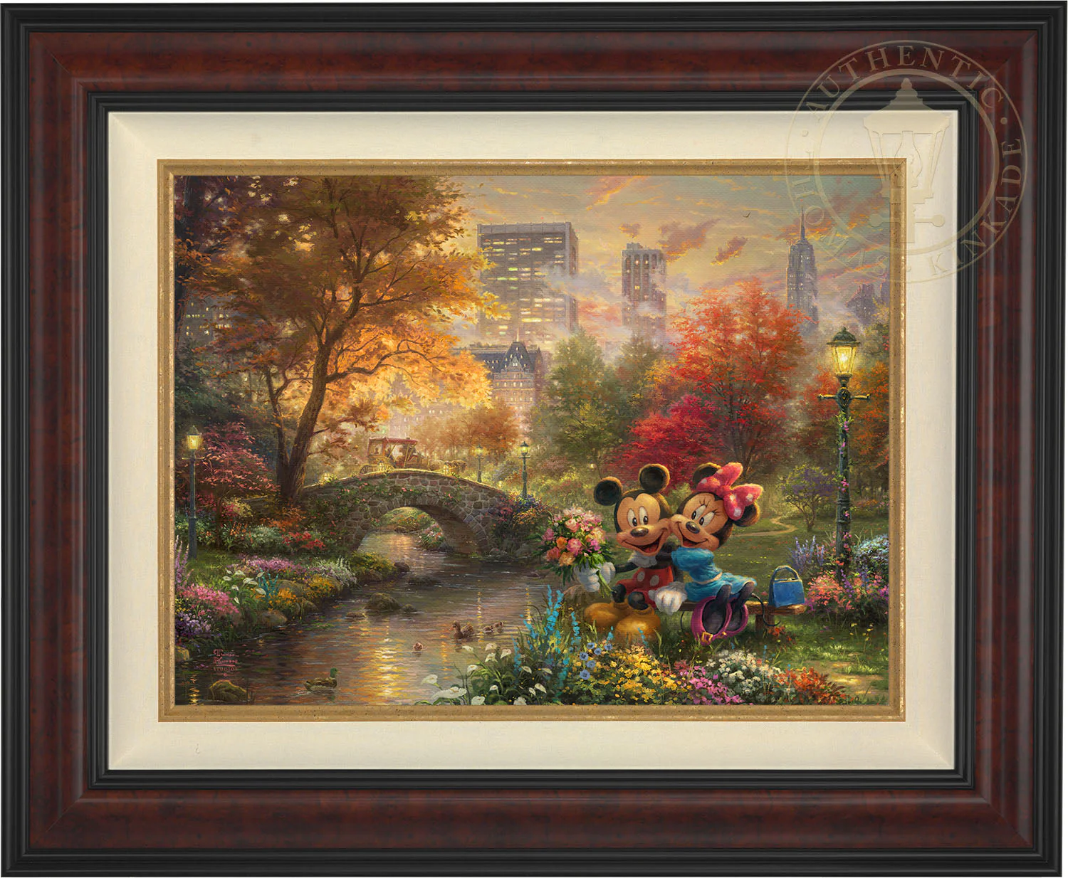 Disney Mickey and Minnie - Sweetheart Central Park - Limited Edition Canvas - Image 5