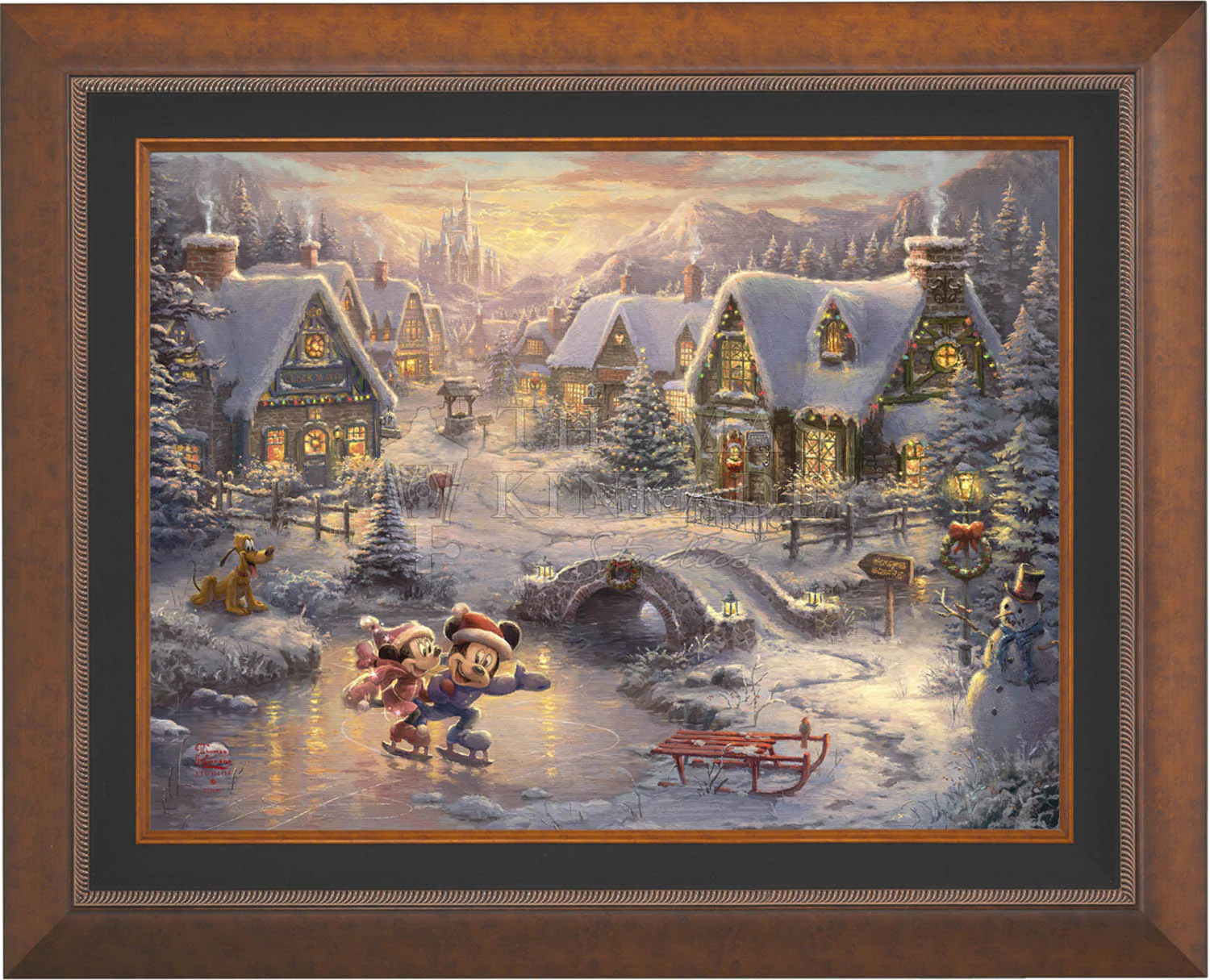 Disney Mickey and Minnie - Sweetheart Holiday - Limited Edition Canvas - Image 3