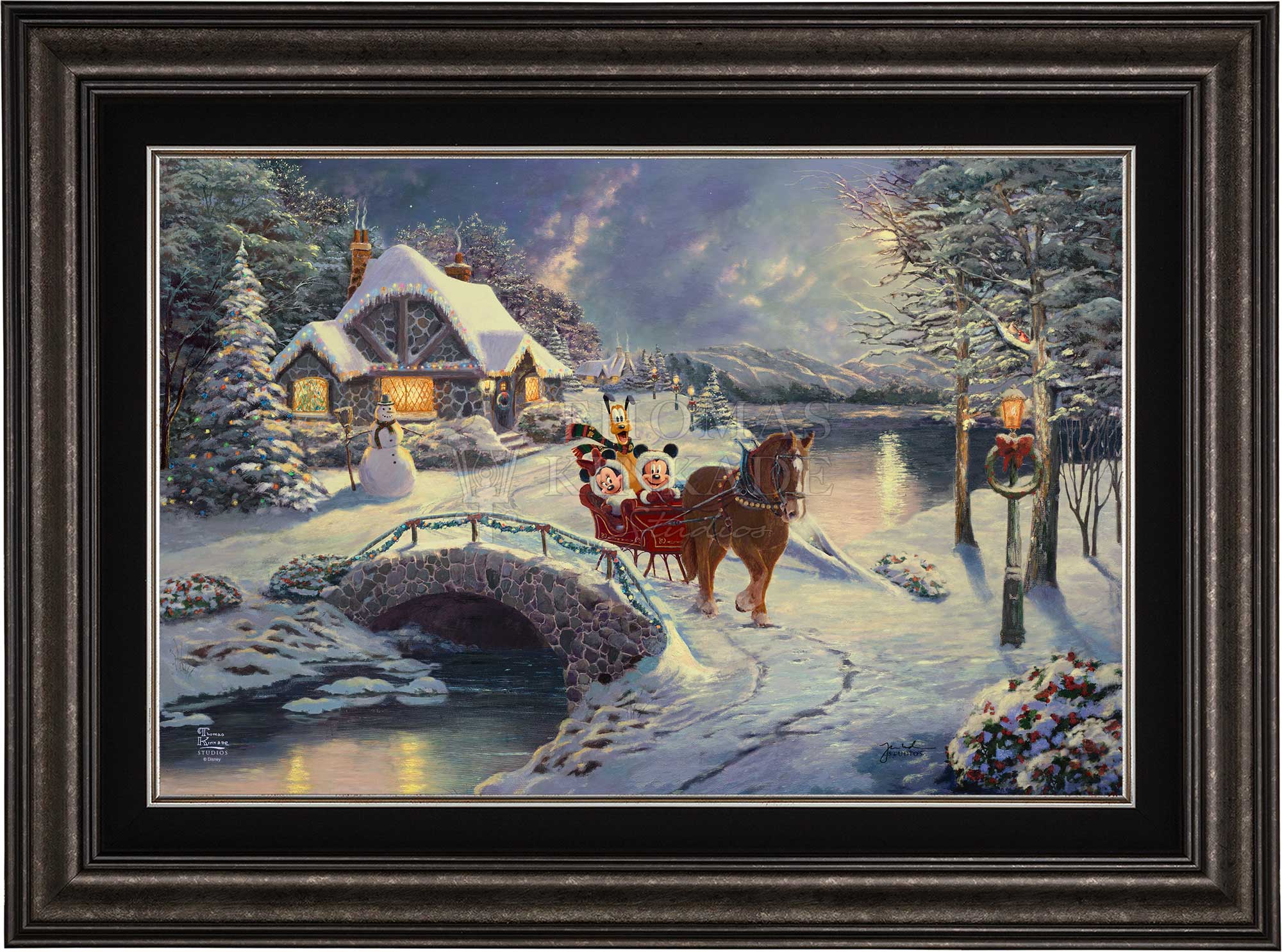 Disney Mickey and Minnie Evening Sleigh Ride - Jewel Edition Art - Image 10