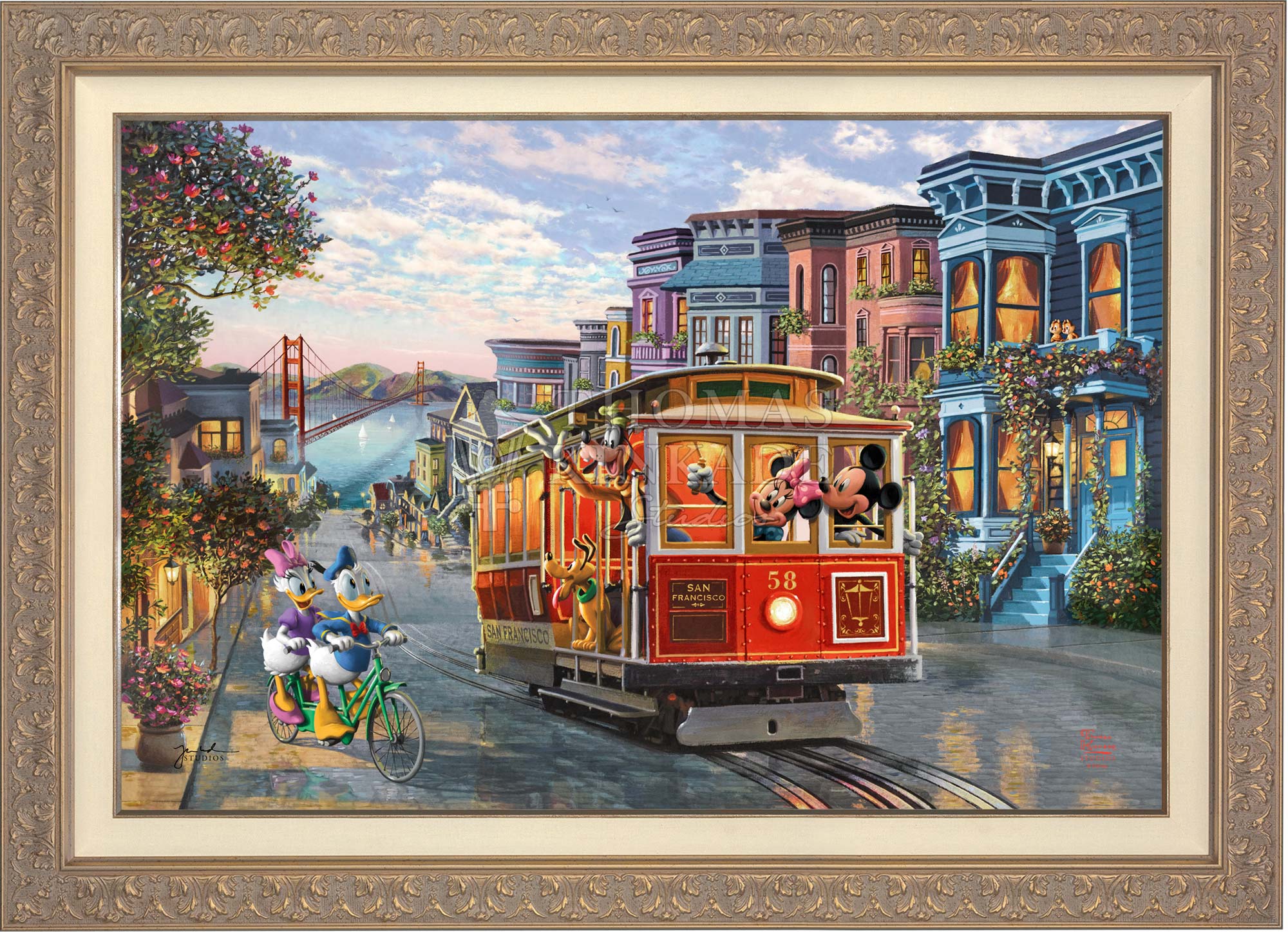 Disney Mickey and Minnie in San Francisco - Limited Edition Canvas - Image 8