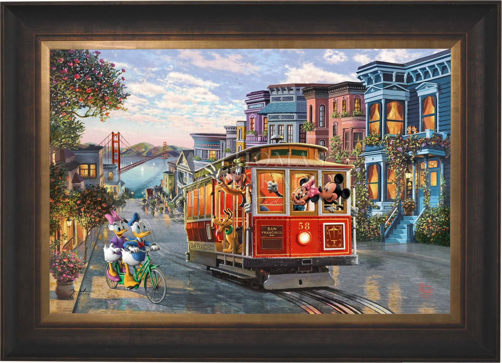 Disney Mickey and Minnie in San Francisco - Jewel Edition Art - Image 12