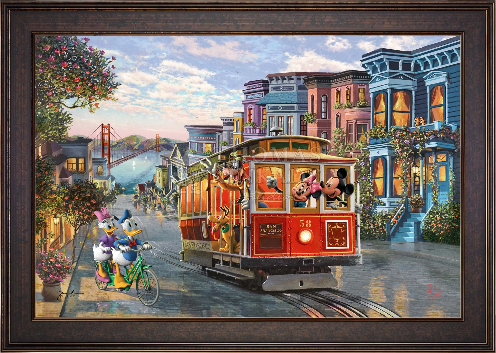 Disney Mickey and Minnie in San Francisco - Jewel Edition Art - Image 14