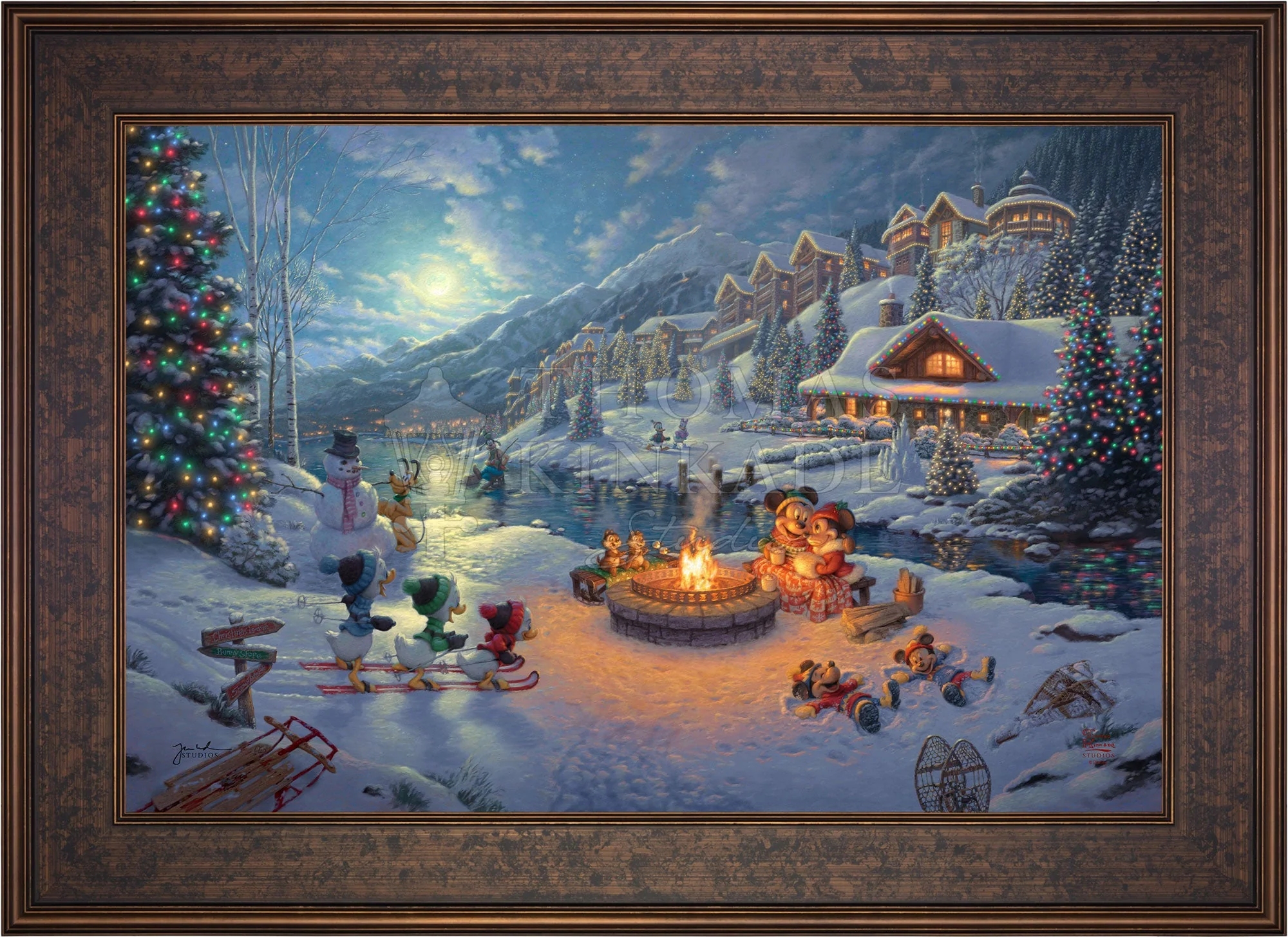 Disney Mickey and Minnie Christmas Lodge - Jewel Edition Art - Image 12