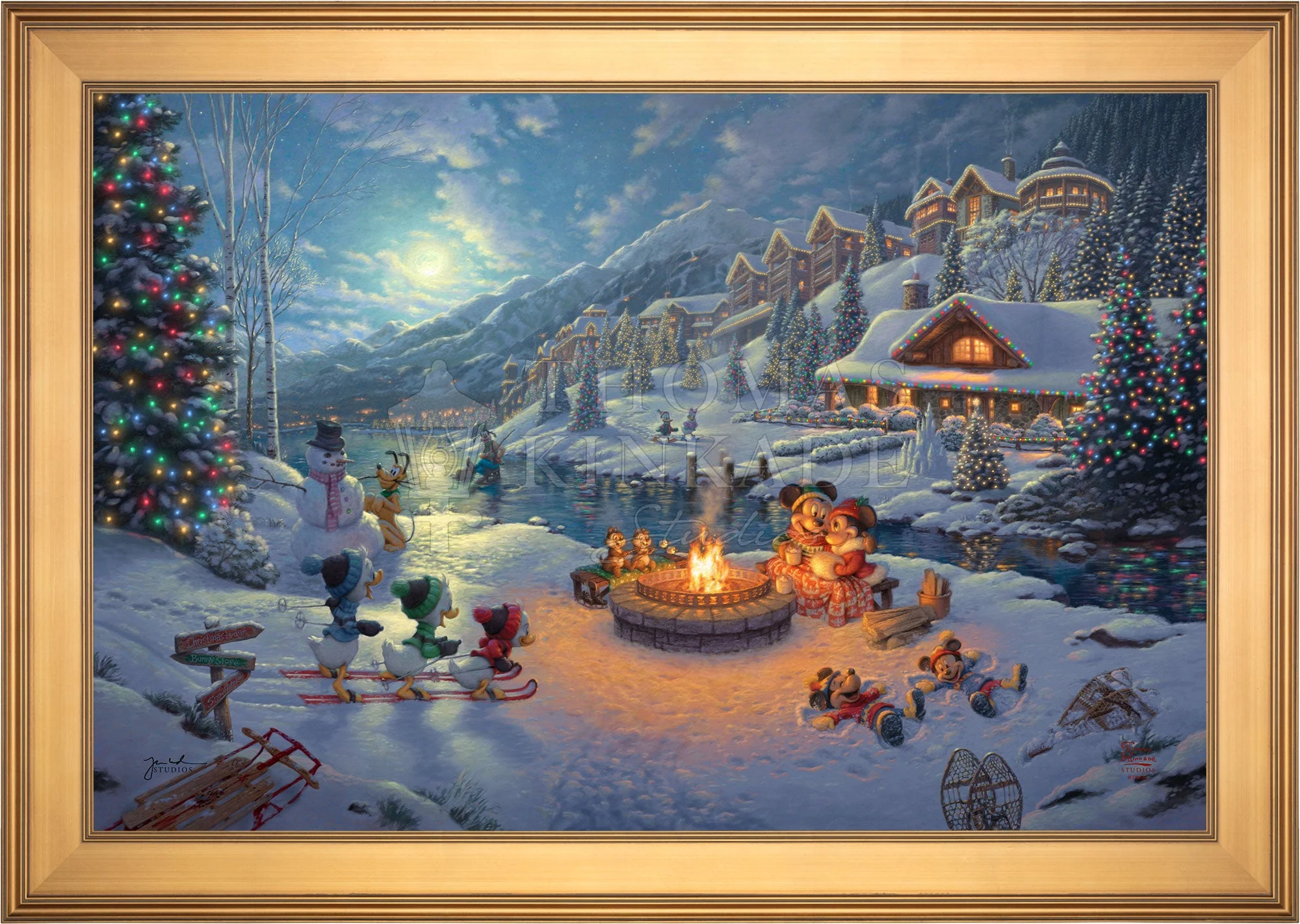Disney Mickey and Minnie Christmas Lodge - Jewel Edition Art - Image 15