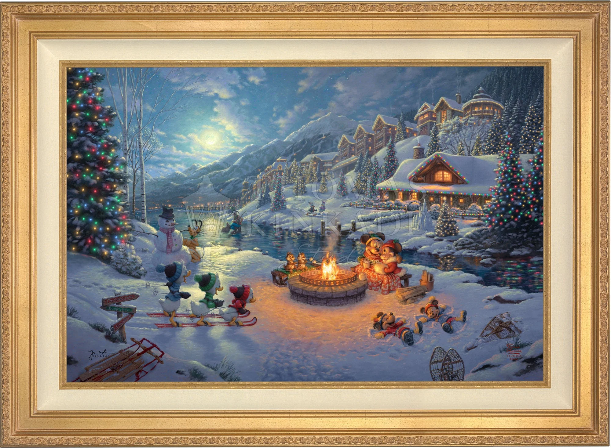 Disney Mickey and Minnie Christmas Lodge - Jewel Edition Art - Image 2