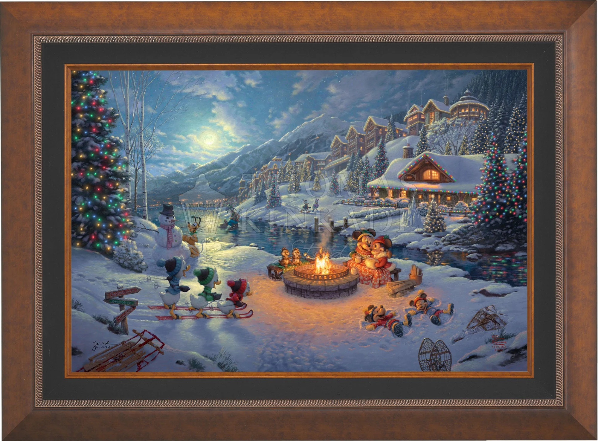 Disney Mickey and Minnie Christmas Lodge - Jewel Edition Art - Image 3