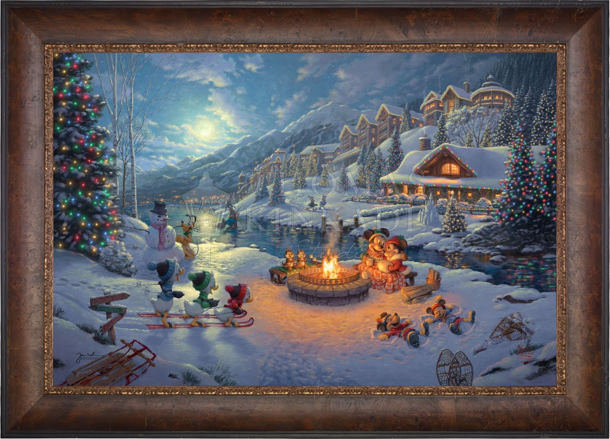 Disney Mickey and Minnie Christmas Lodge - Jewel Edition Art - Image 6