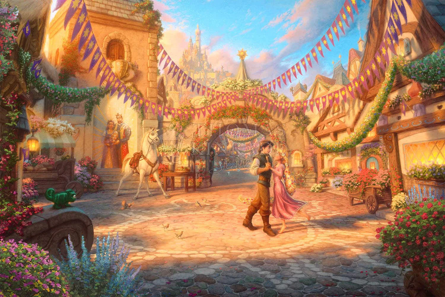 Disney Rapunzel Dancing in the Sunlit Courtyard - Limited Edition Canvas - Image 18