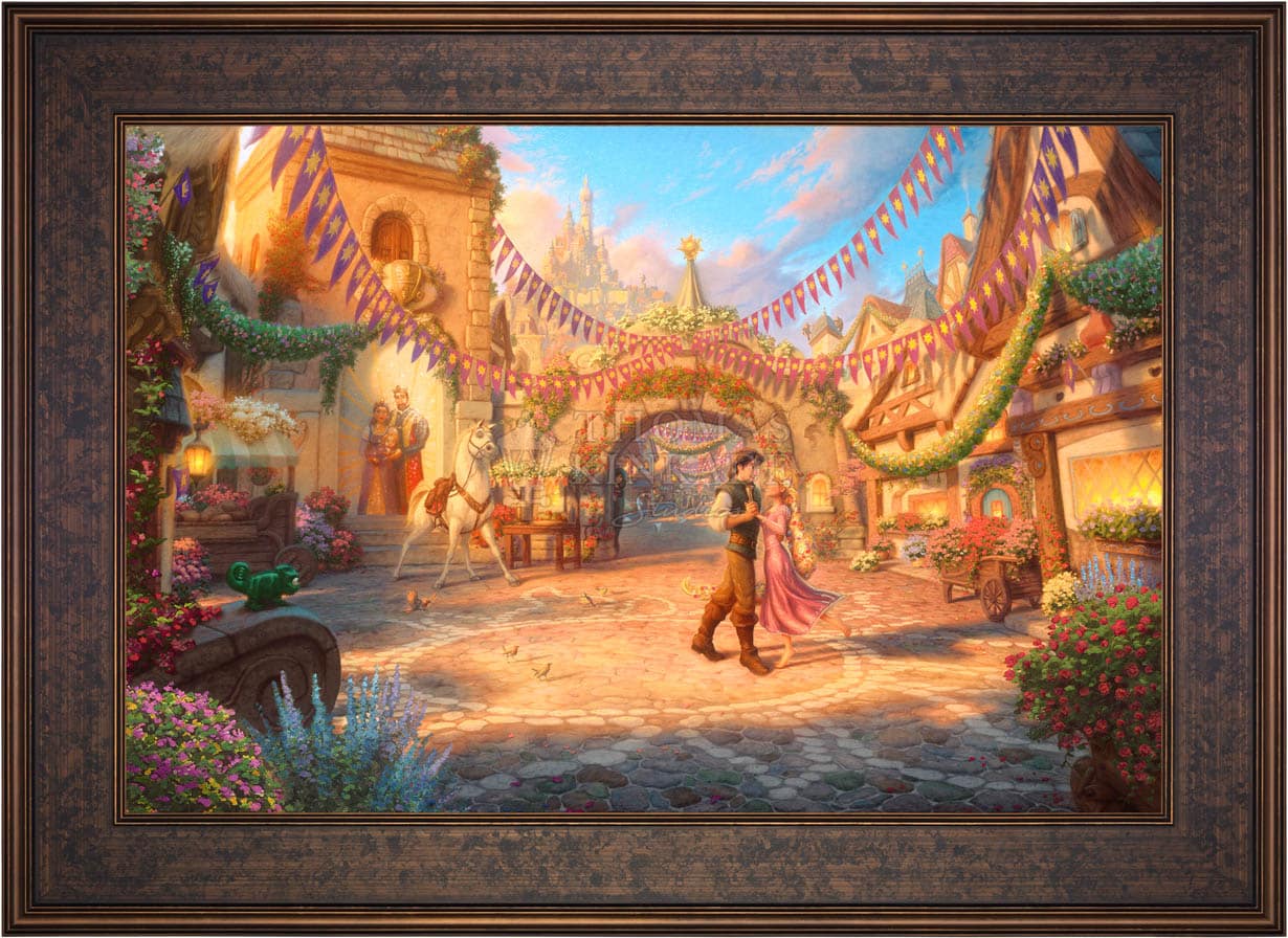 Disney Rapunzel Dancing in the Sunlit Courtyard - Jewel Edition Art - Image 13