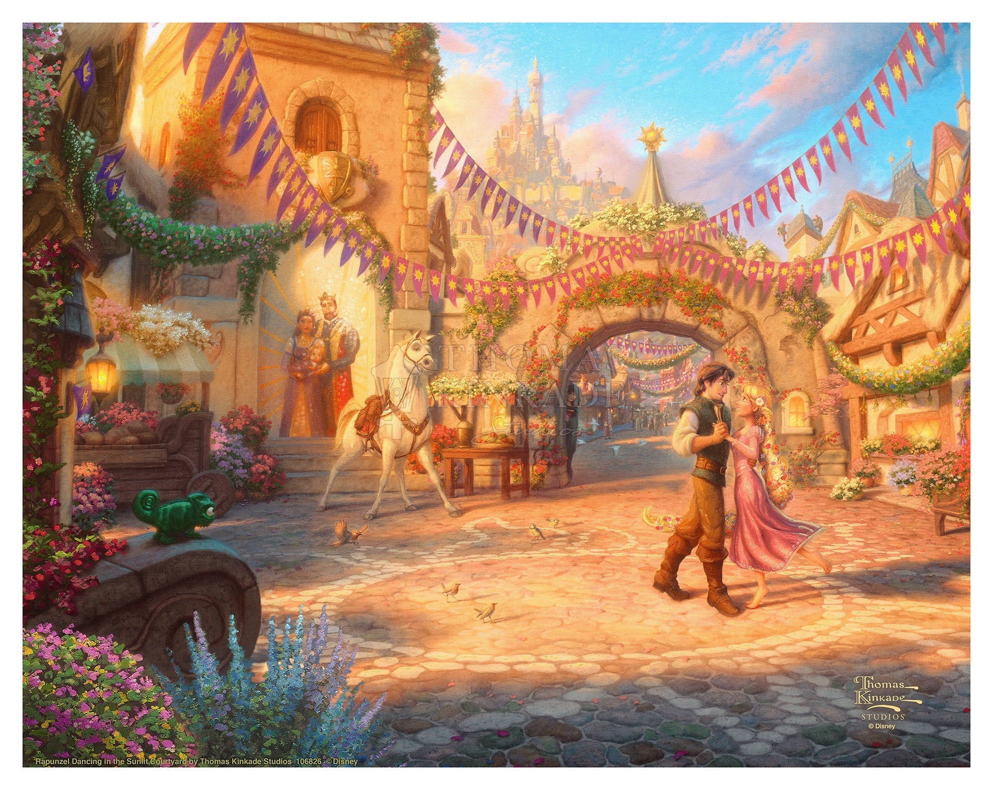 Disney Rapunzel Dancing in the Sunlit Courtyard - Art Prints - Image 5