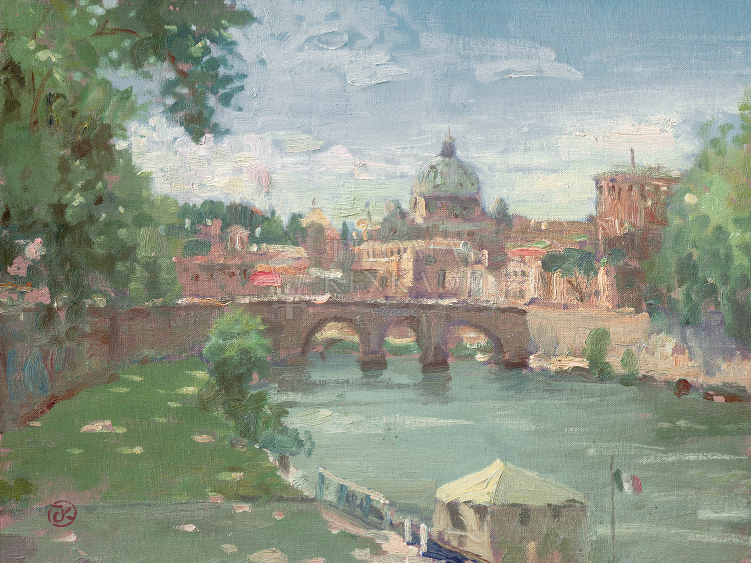 Rome, View of St. Peter's - Limited Edition Canvas - Image 17