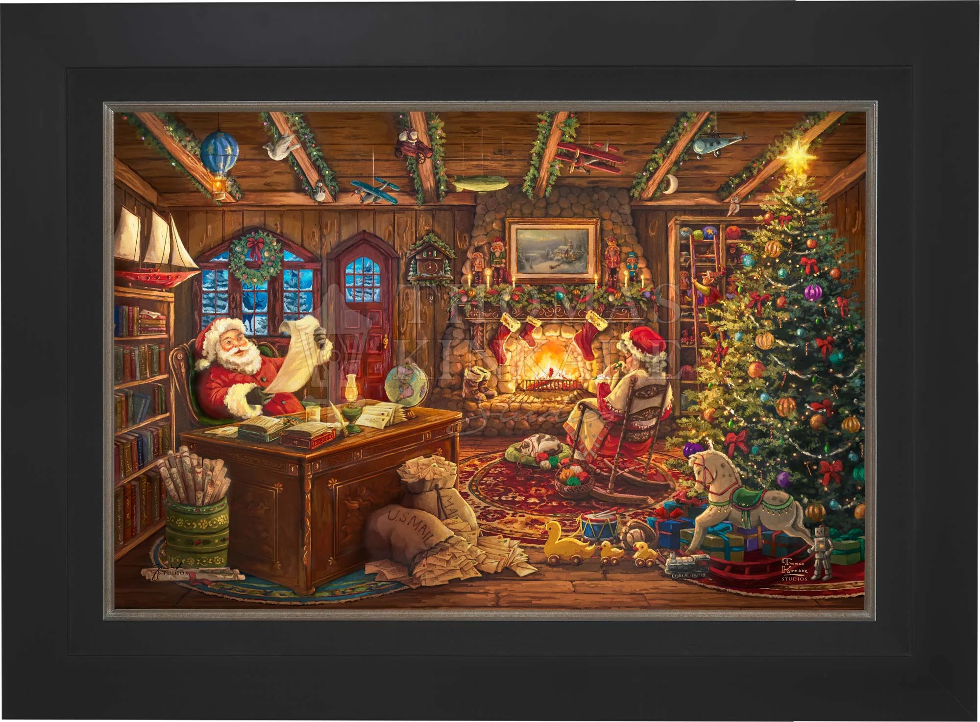 Santa Checking His List - Limited Edition Canvas - Image 9