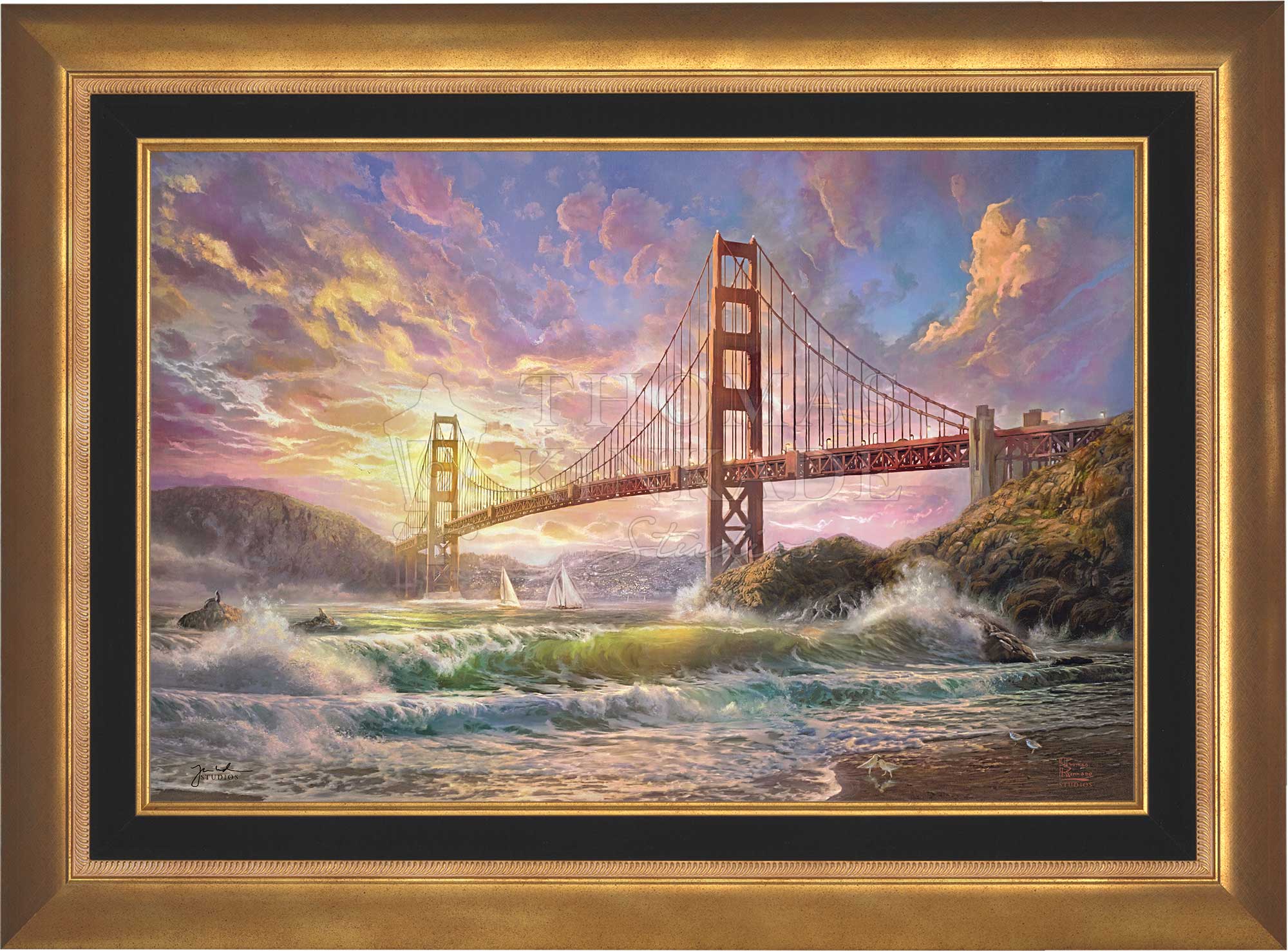 Sunset on Golden Gate Bridge - Limited Edition Canvas - Image 4
