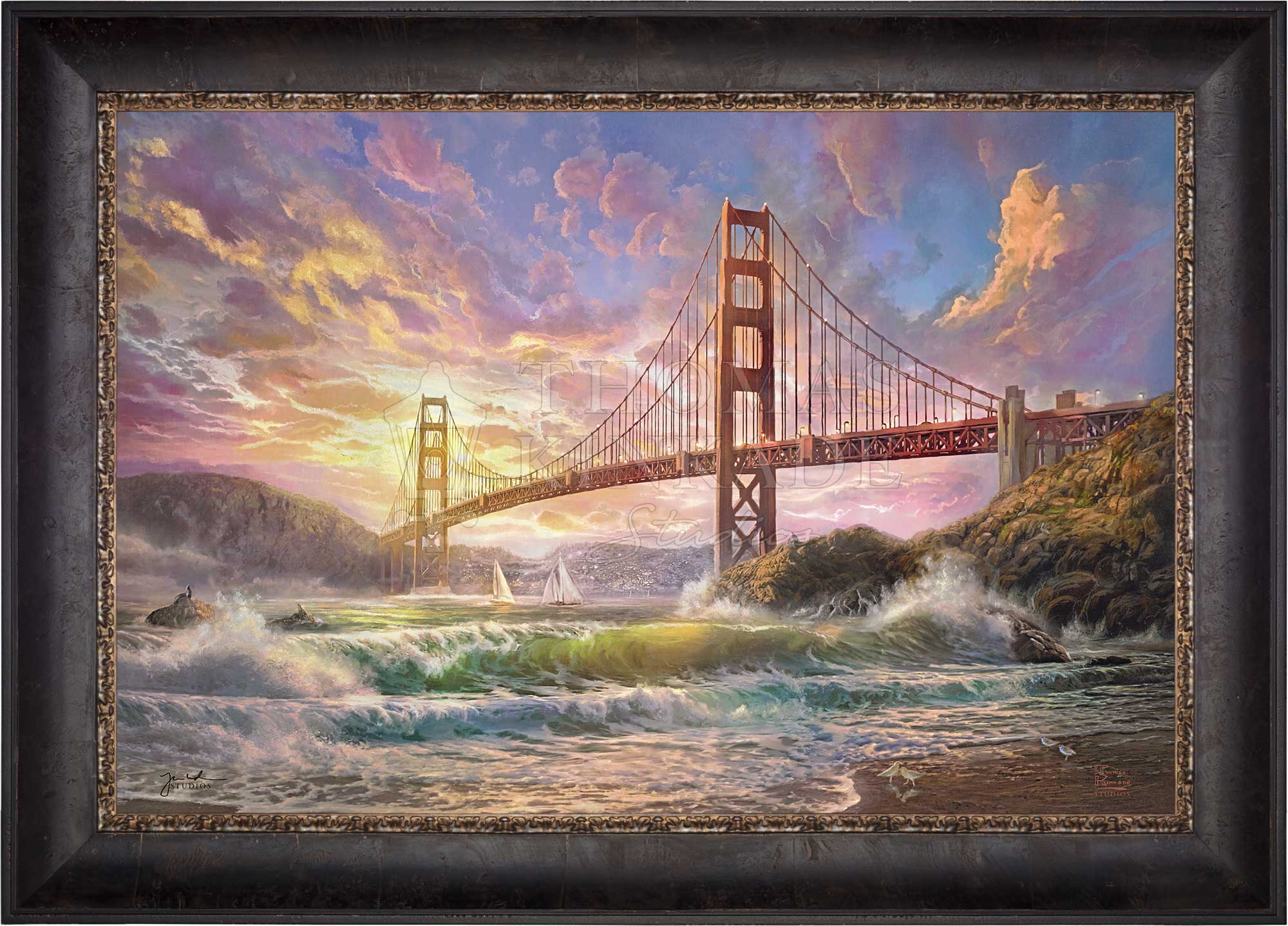Sunset on Golden Gate Bridge - Limited Edition Canvas - Image 5