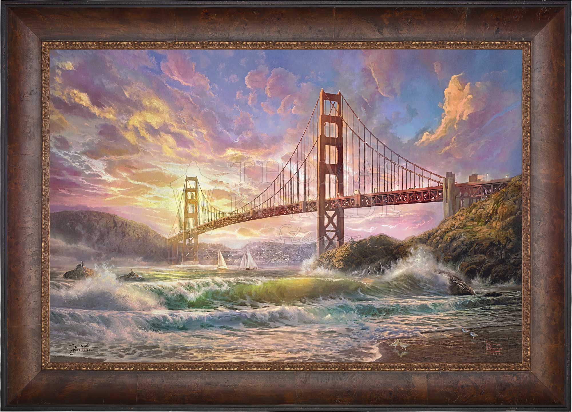Sunset on Golden Gate Bridge - Limited Edition Canvas - Image 6