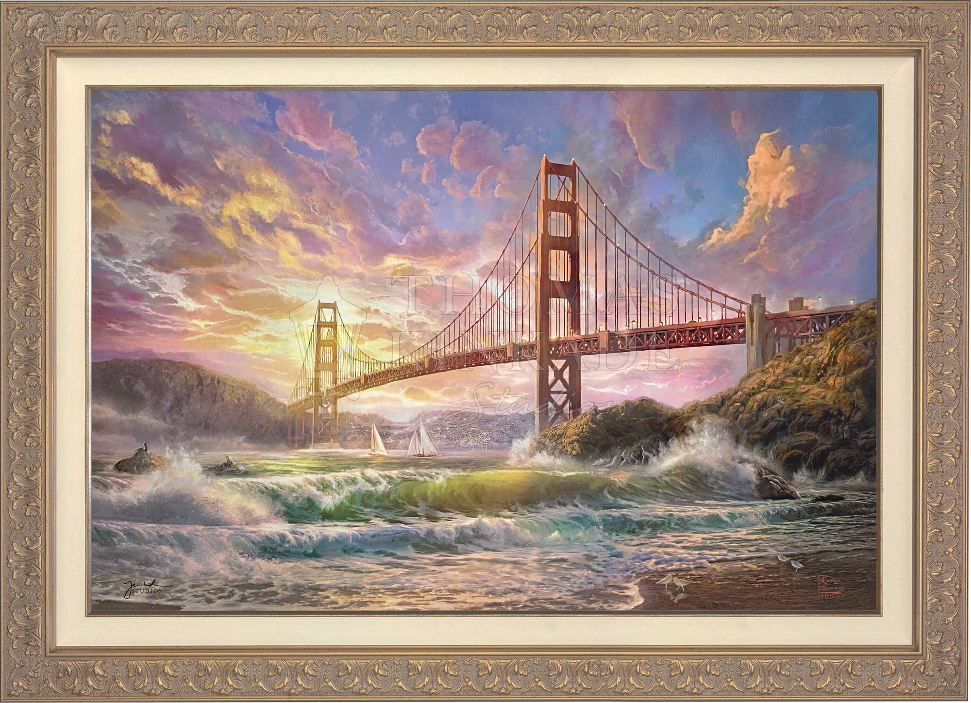 Sunset on Golden Gate Bridge - Limited Edition Canvas - Image 7